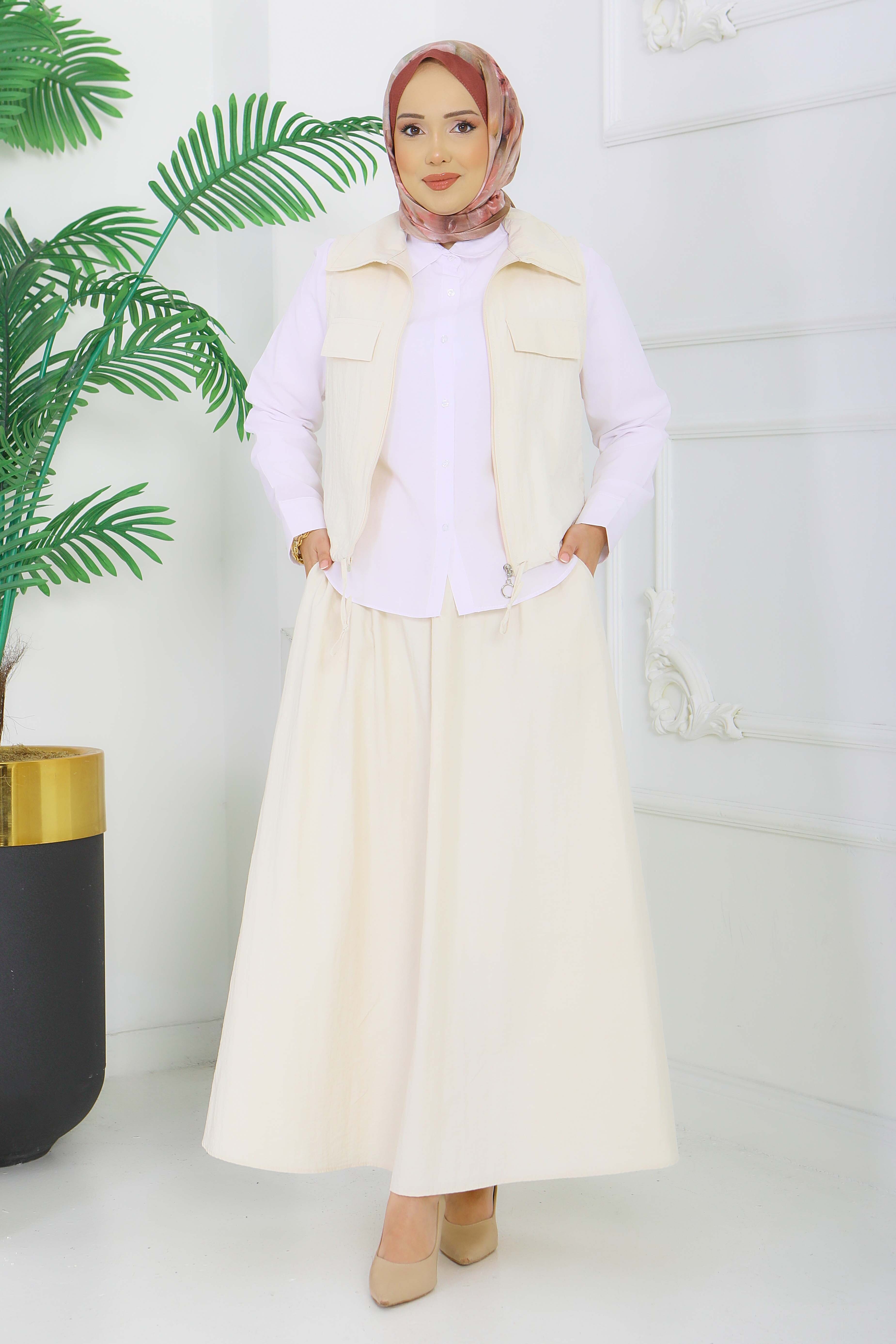 Paraşüt Üçlü Takım - 28390-KREM - 1