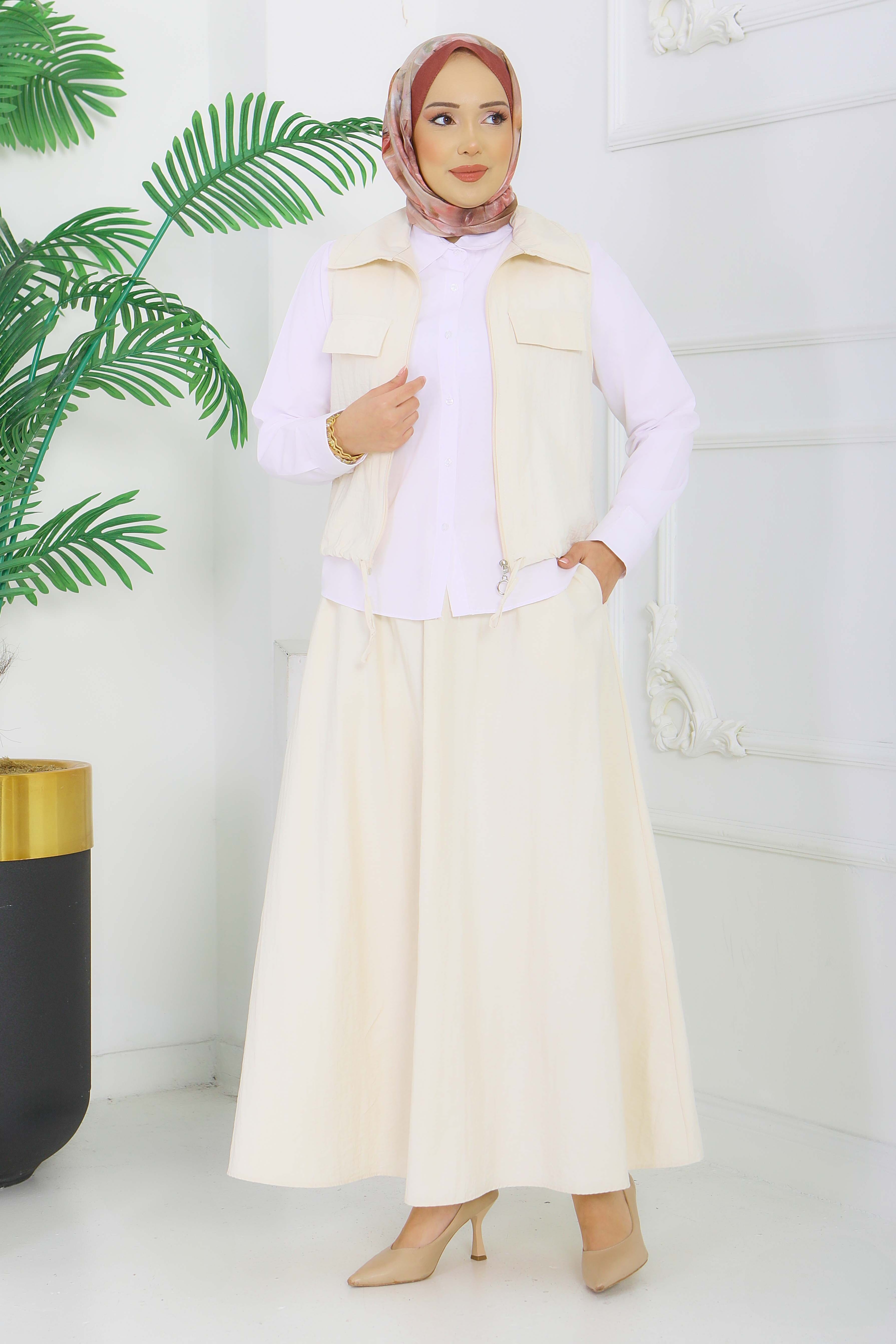 Paraşüt Üçlü Takım - 28390-KREM - 4