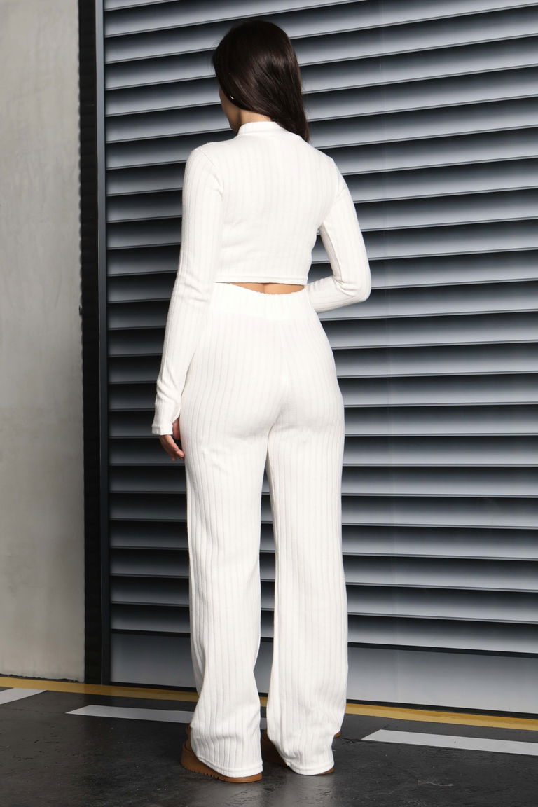 Parmak Geçmeli Kaşkorse İkili Takım - 27820-BEYAZ - TOFİSA