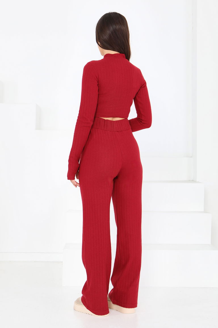 Parmak Geçmeli Kaşkorse İkili Takım - 27820-BORDO - TOFİSA