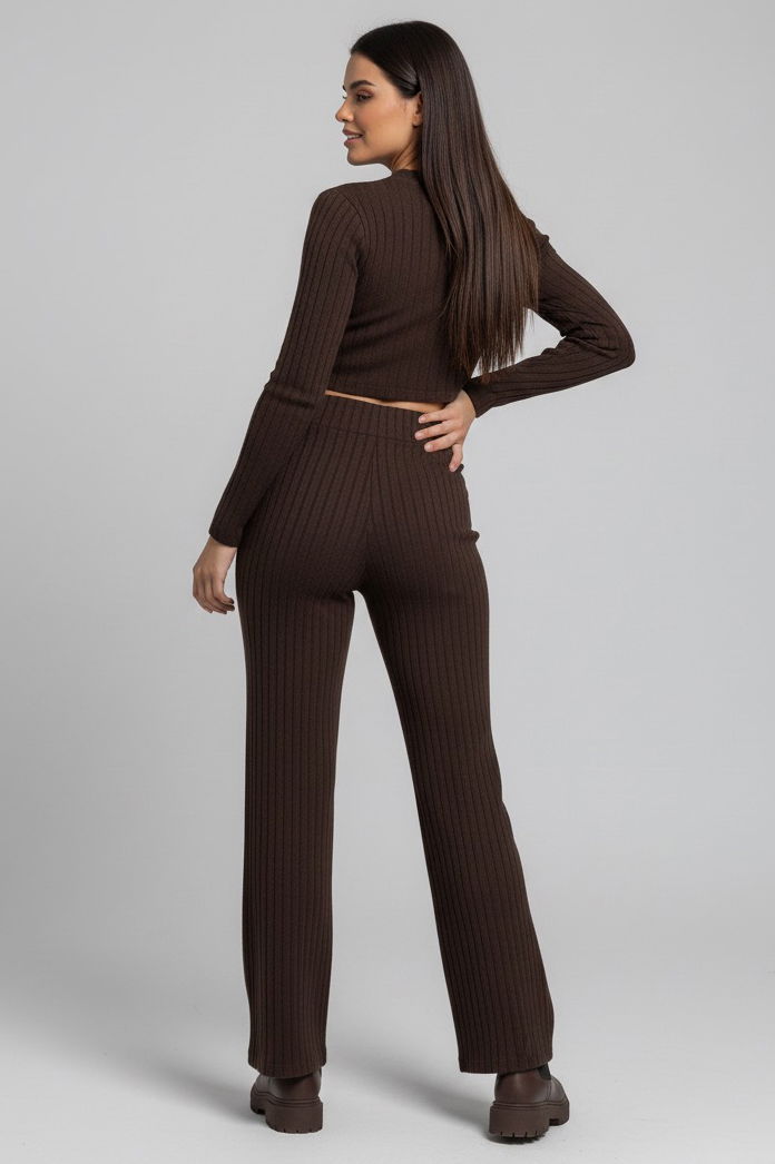 Parmak Geçmeli Kaşkorse İkili Takım - 27820-KAHVE - TOFİSA