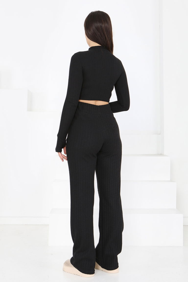 Parmak Geçmeli Kaşkorse İkili Takım - 27820-SIYAH - TOFİSA