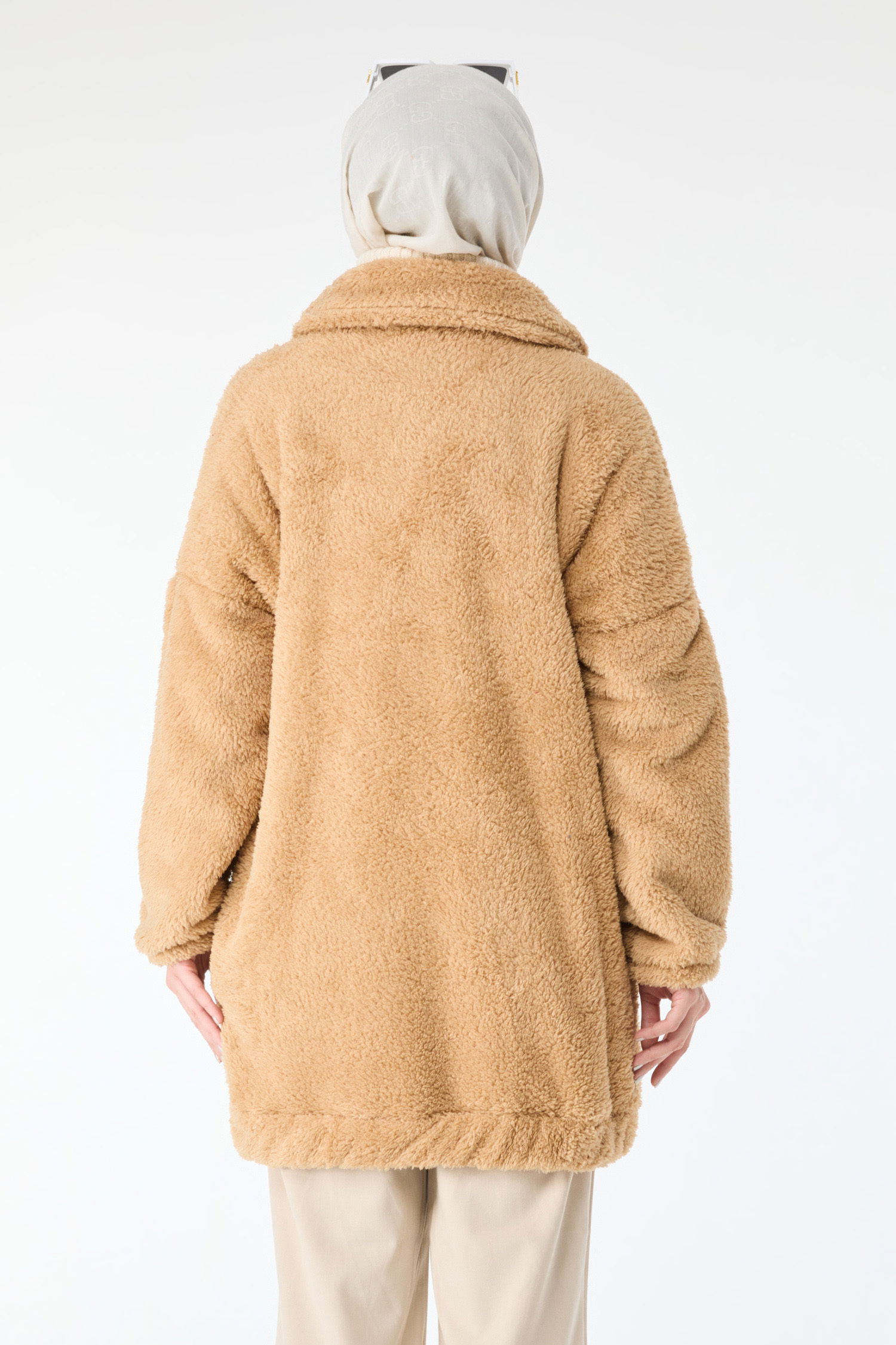 Peluş Mont - 13009-BEJ - 6