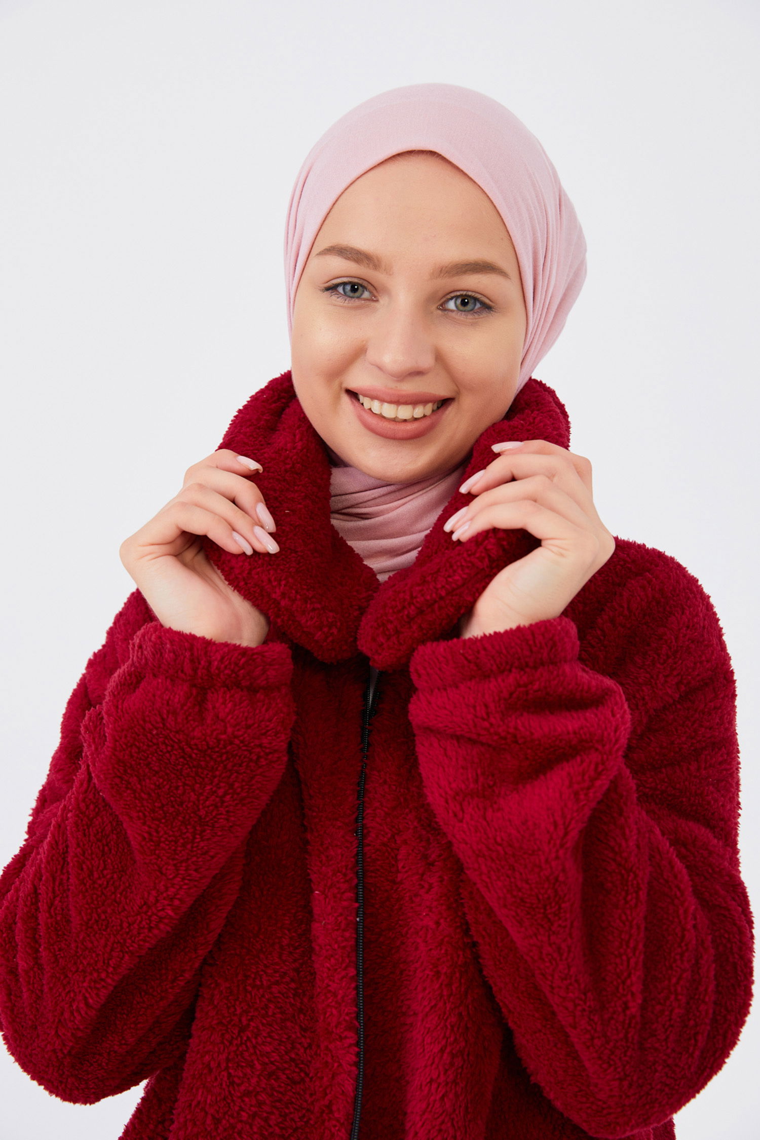 Peluş Mont - 13009-BORDO - 3