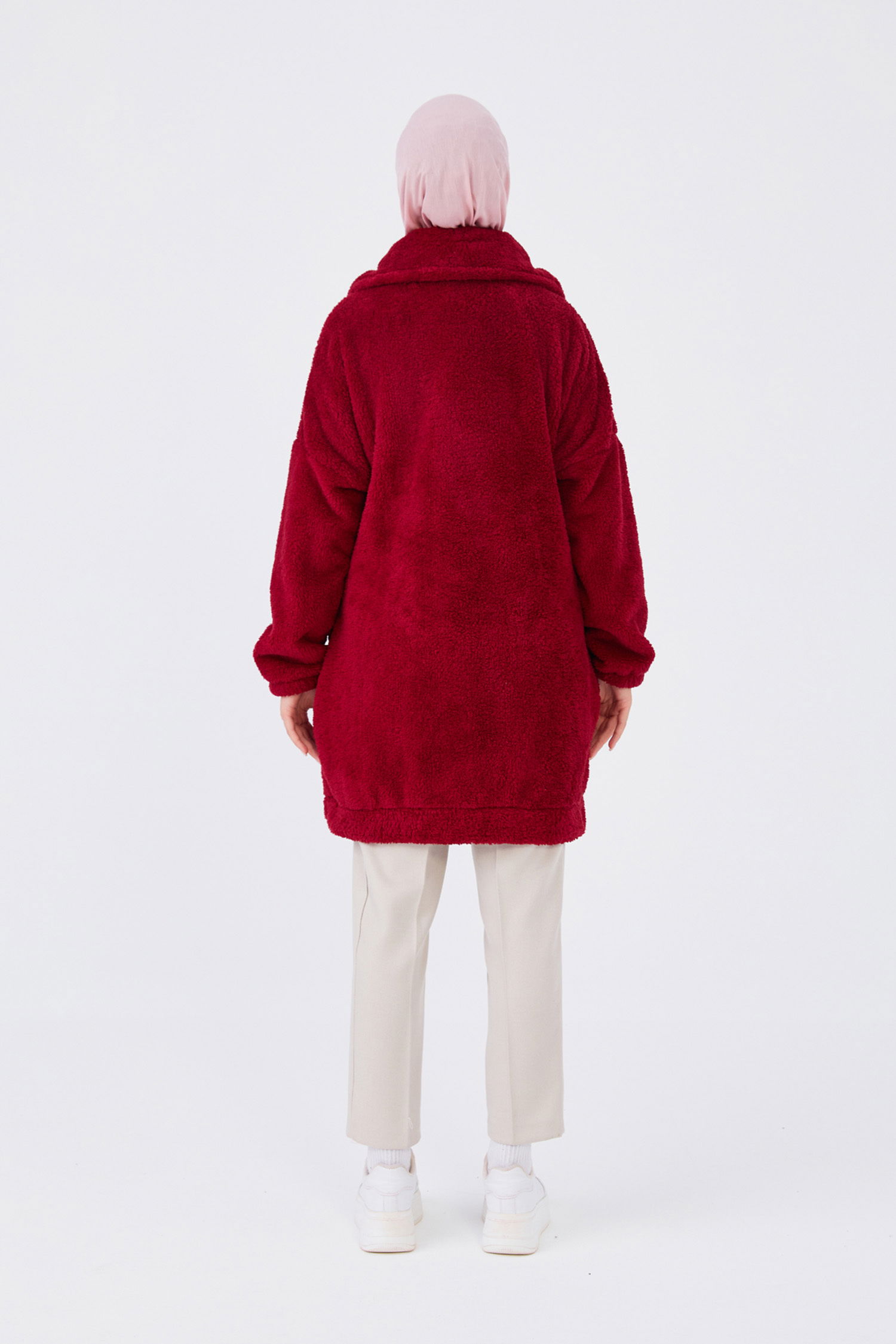 Peluş Mont - 13009-BORDO - 5