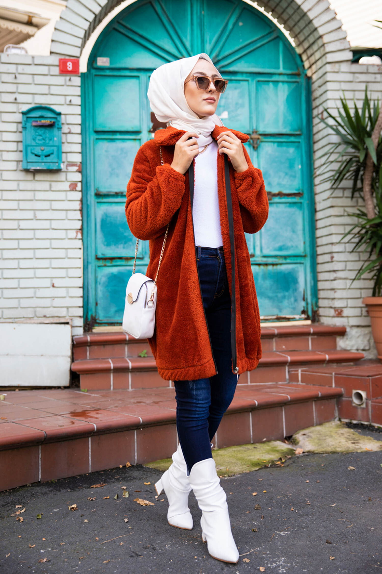 Peluş Mont - 13009-KIREMIT - 2