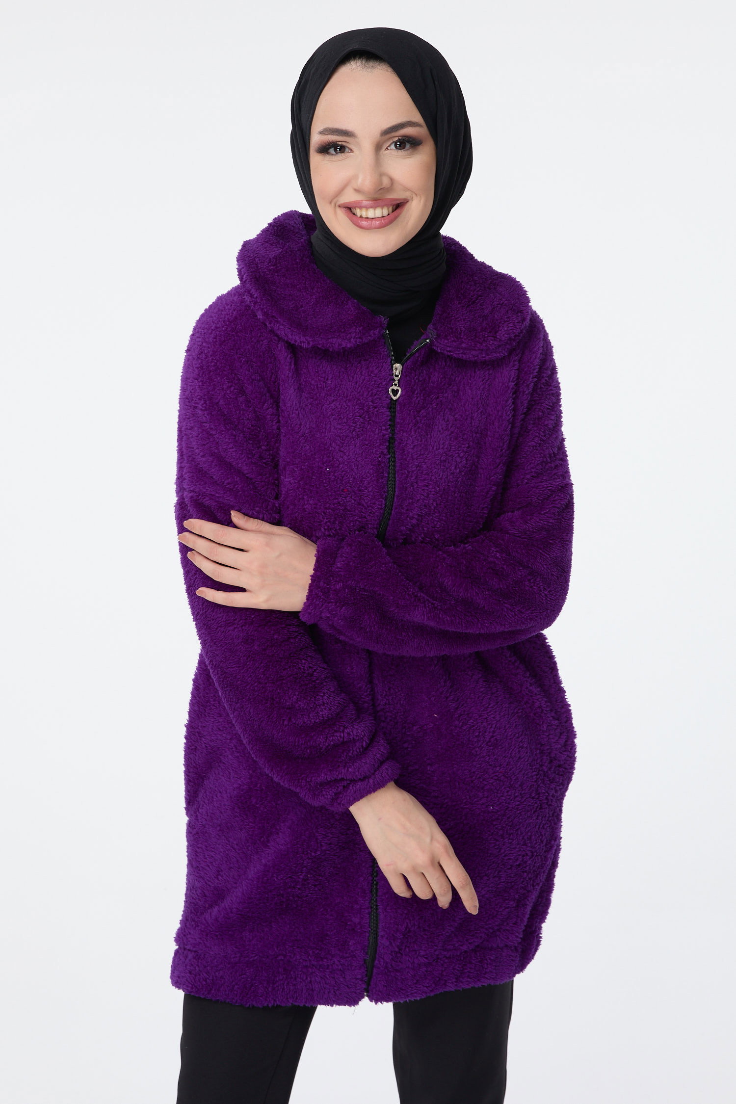 Peluş Mont - 13009-MOR - 2