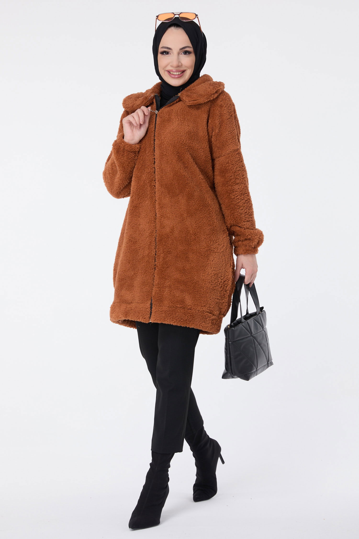 Peluş Mont - 13009-TABA - 9