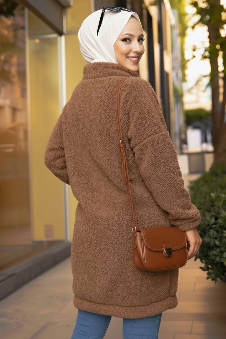 Peluş Mont - 13009-VIZON - TOFİSA