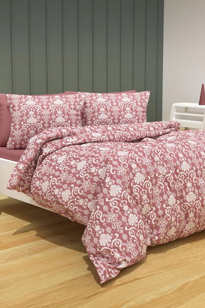 Pembe Cift Kişilik Nevresim Seti - 24910 