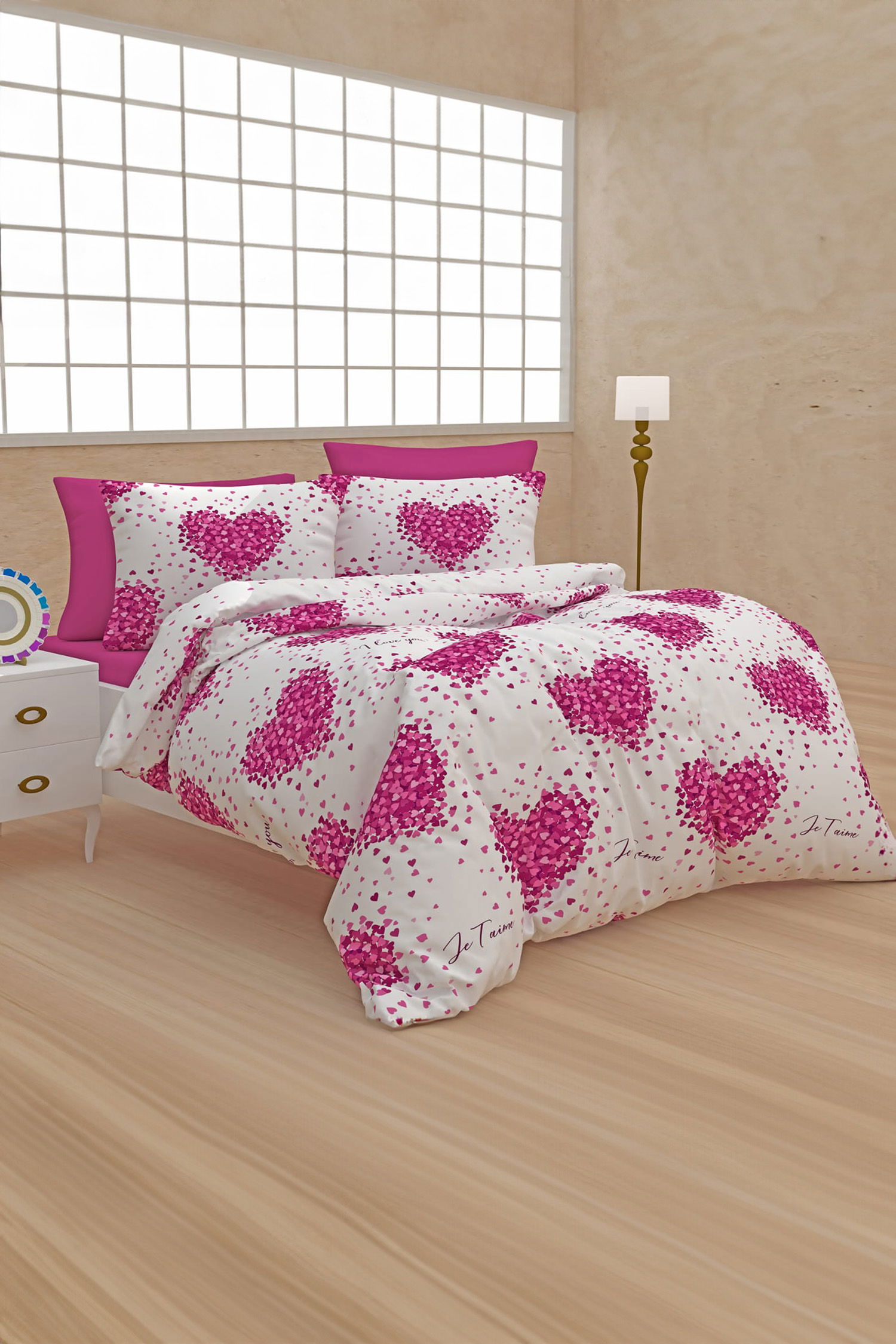 Pembe Çift Kişilik Nevresim Seti - 25160 - 1