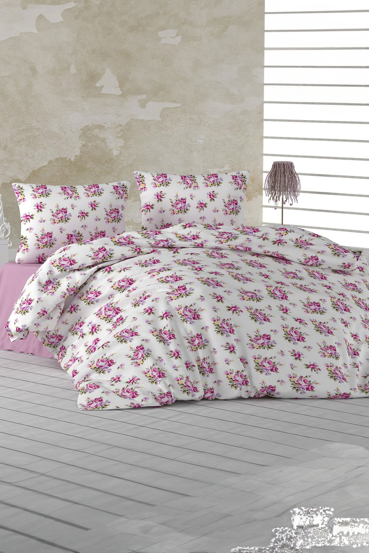 Pembe Çift Kişilik Nevresim Seti - 25350 - 1