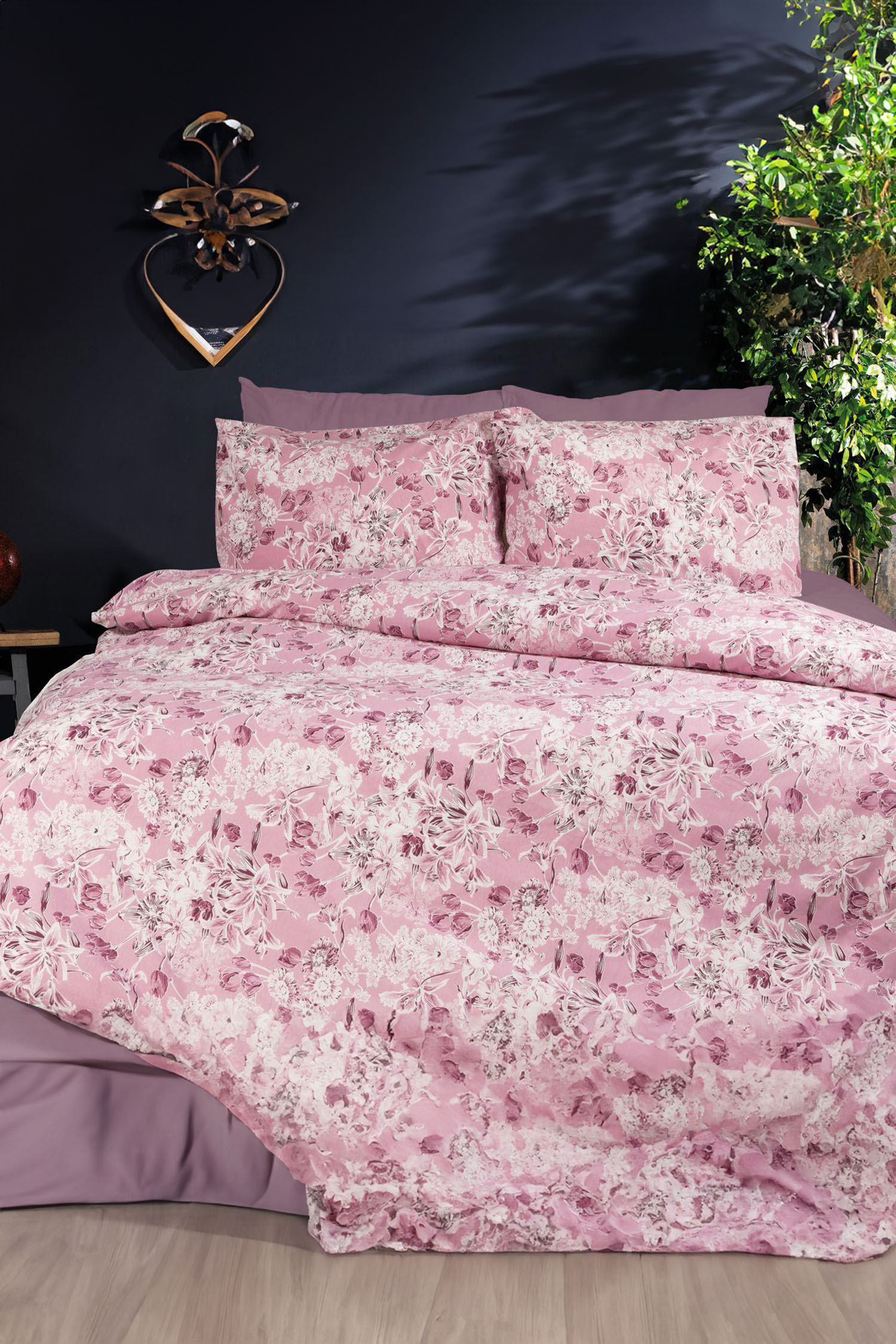 Pembe Çift Kişilik Nevresim Seti - 25670 - 1