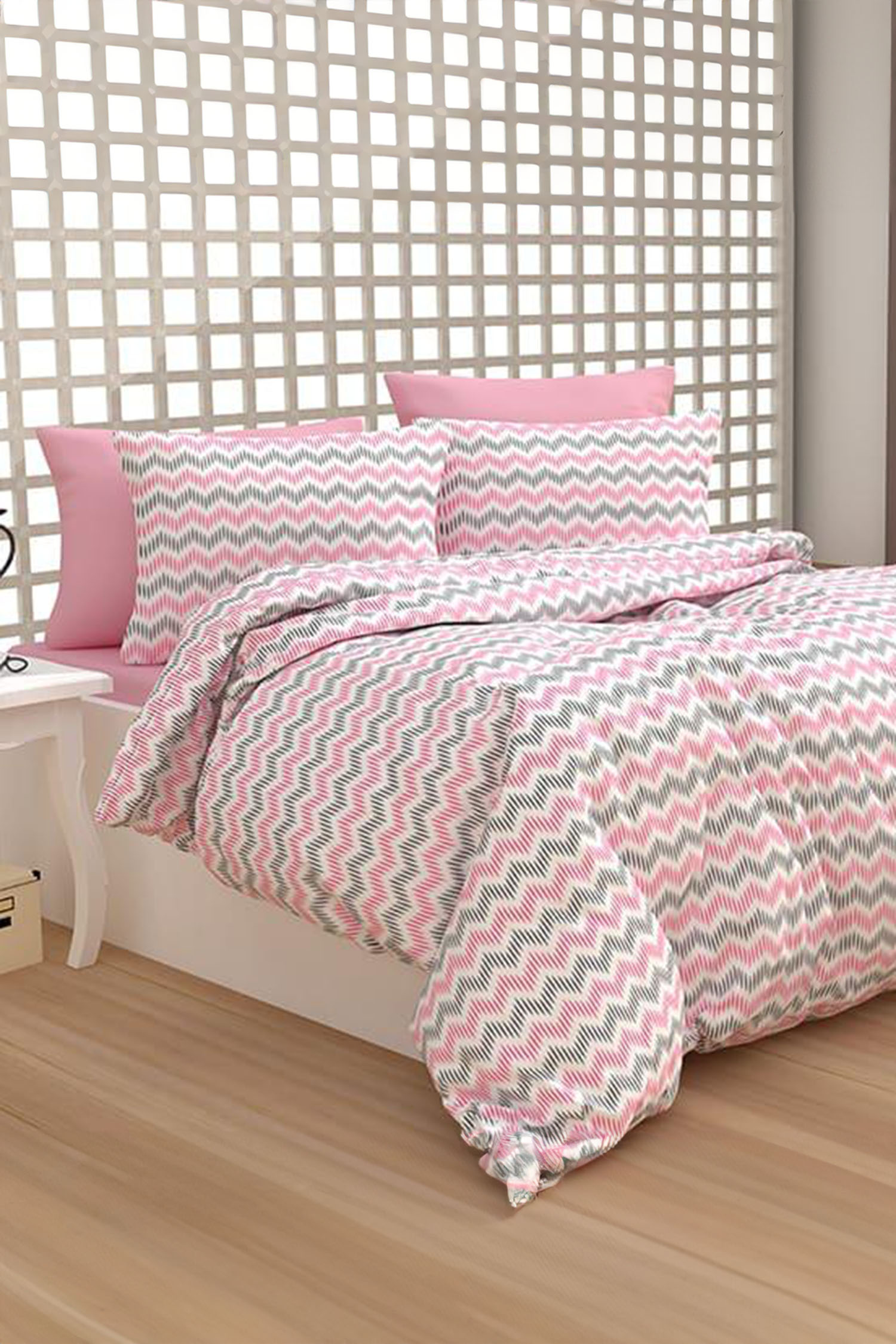 Pembe Çift Kişilik Nevresim Seti - 25994 - 1
