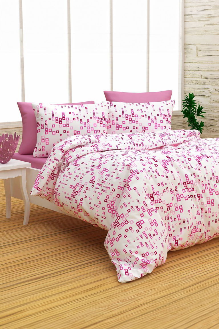 Pembe Tek Kişilik Nevresim Seti - 24777