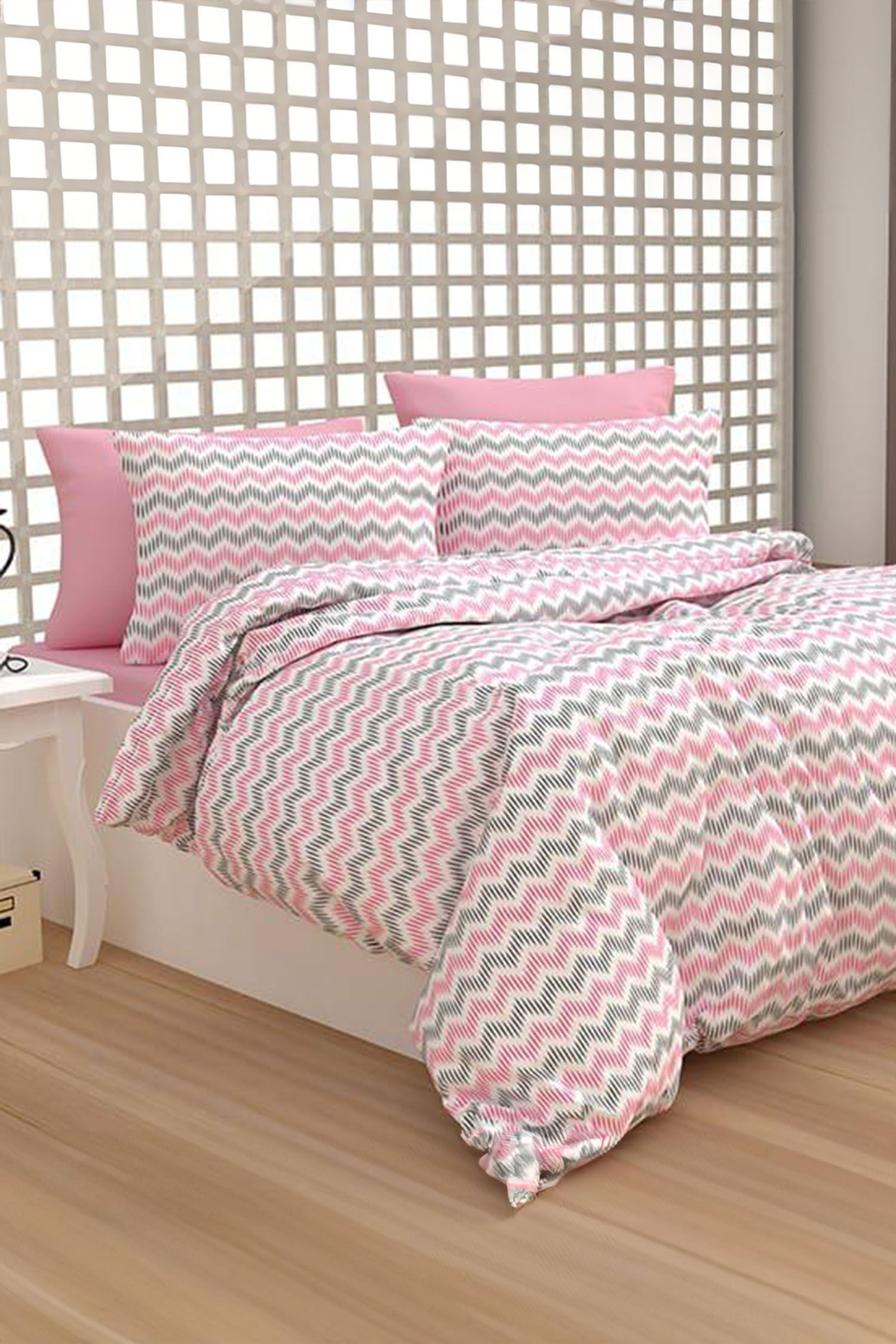 Pembe Tek Kişilik Nevresim Seti - 25995 - 1