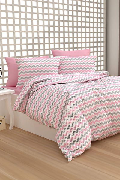 Pembe Tek Kişilik Nevresim Seti - 25995 