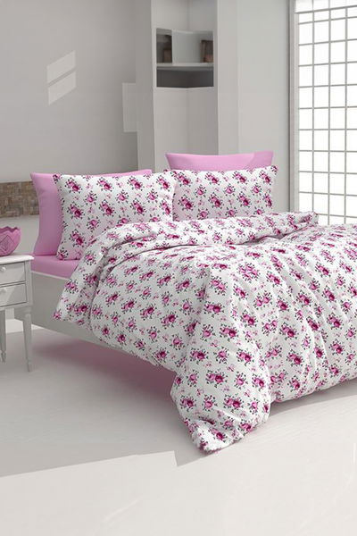 Pembe Tek Kişilik Nevresim Seti - 50015 