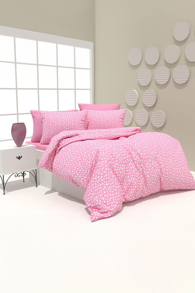 Pembe Tek Kişilik Nevresim Seti - 50018 
