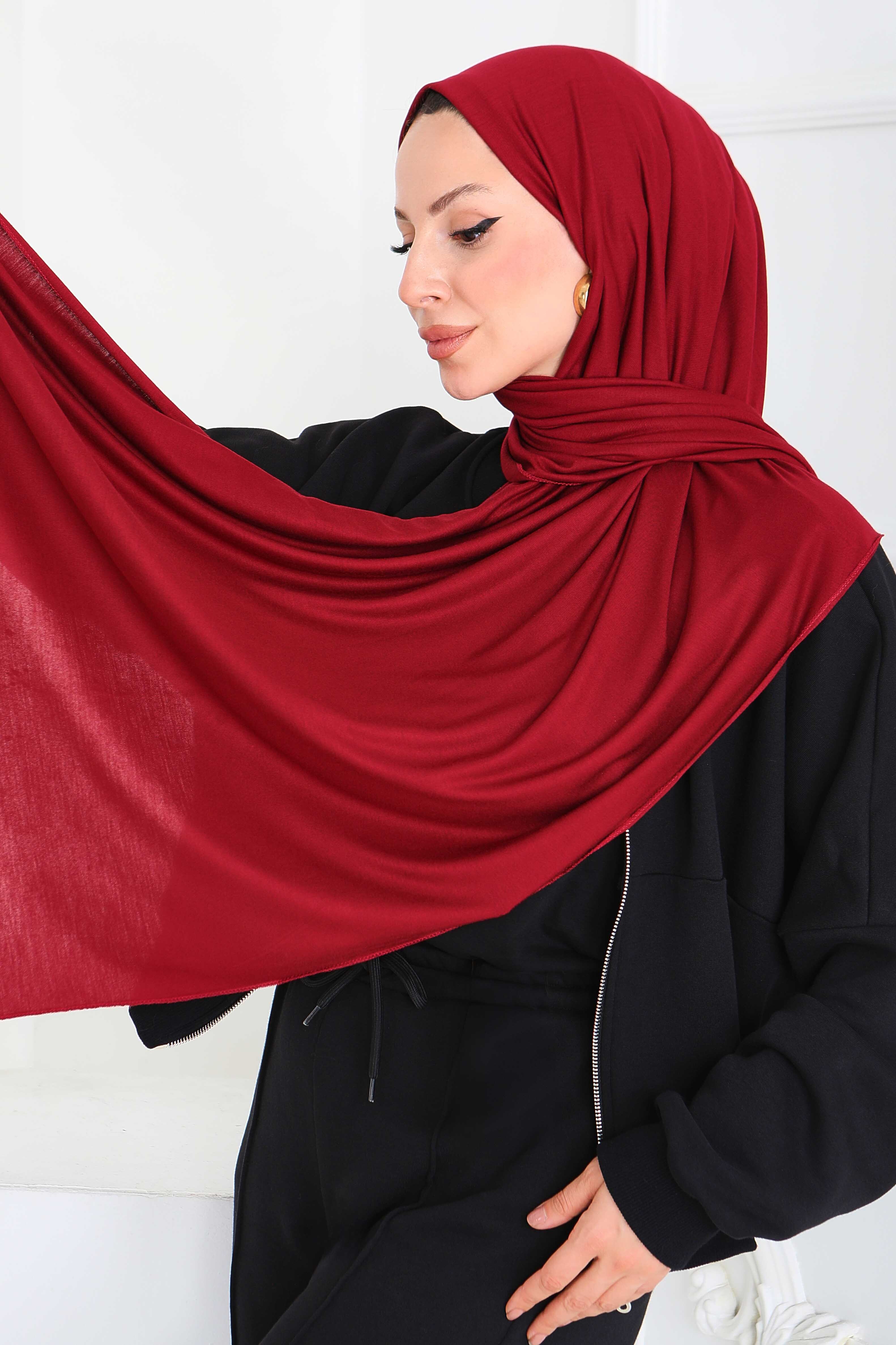 Penye Şal - 27854-BORDO - 2
