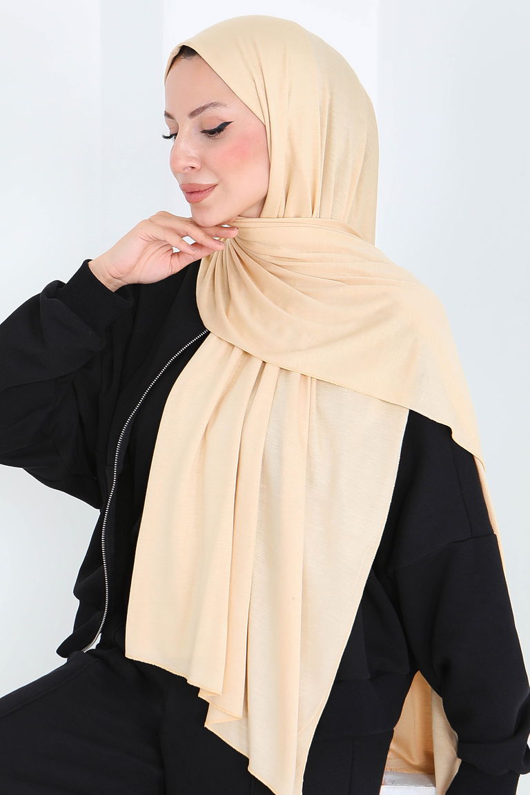 Penye Şal - 27854-KREM - TOFİSA