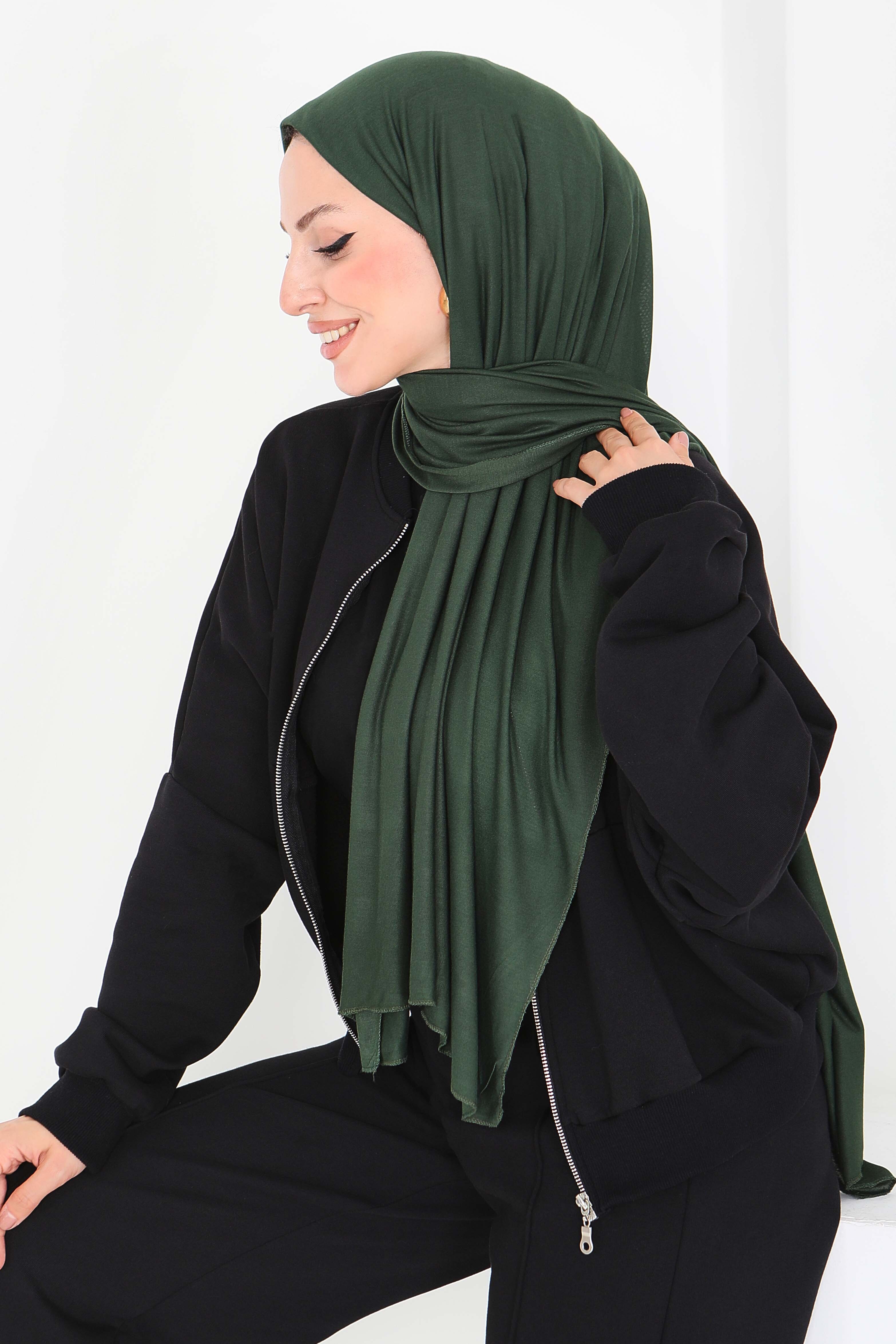Penye Şal - 27854-ZUMRUT - 3
