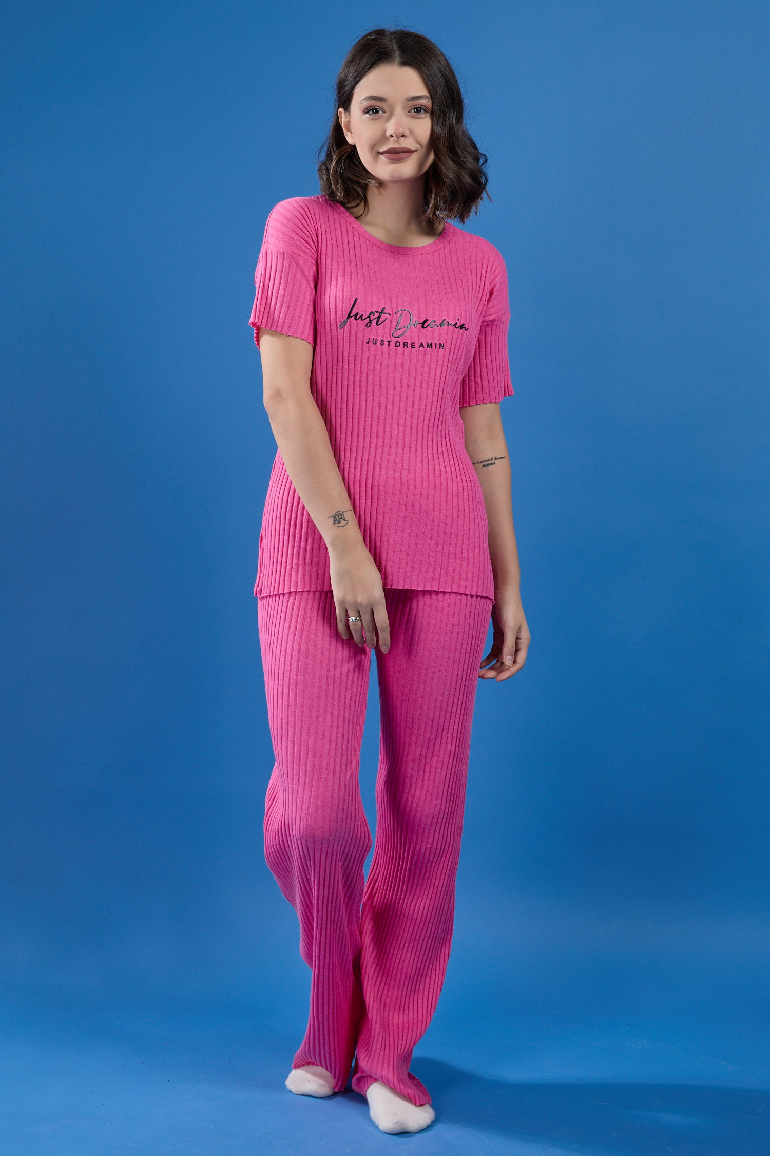 Pijama Takımı - 23751-FUSYA - 5