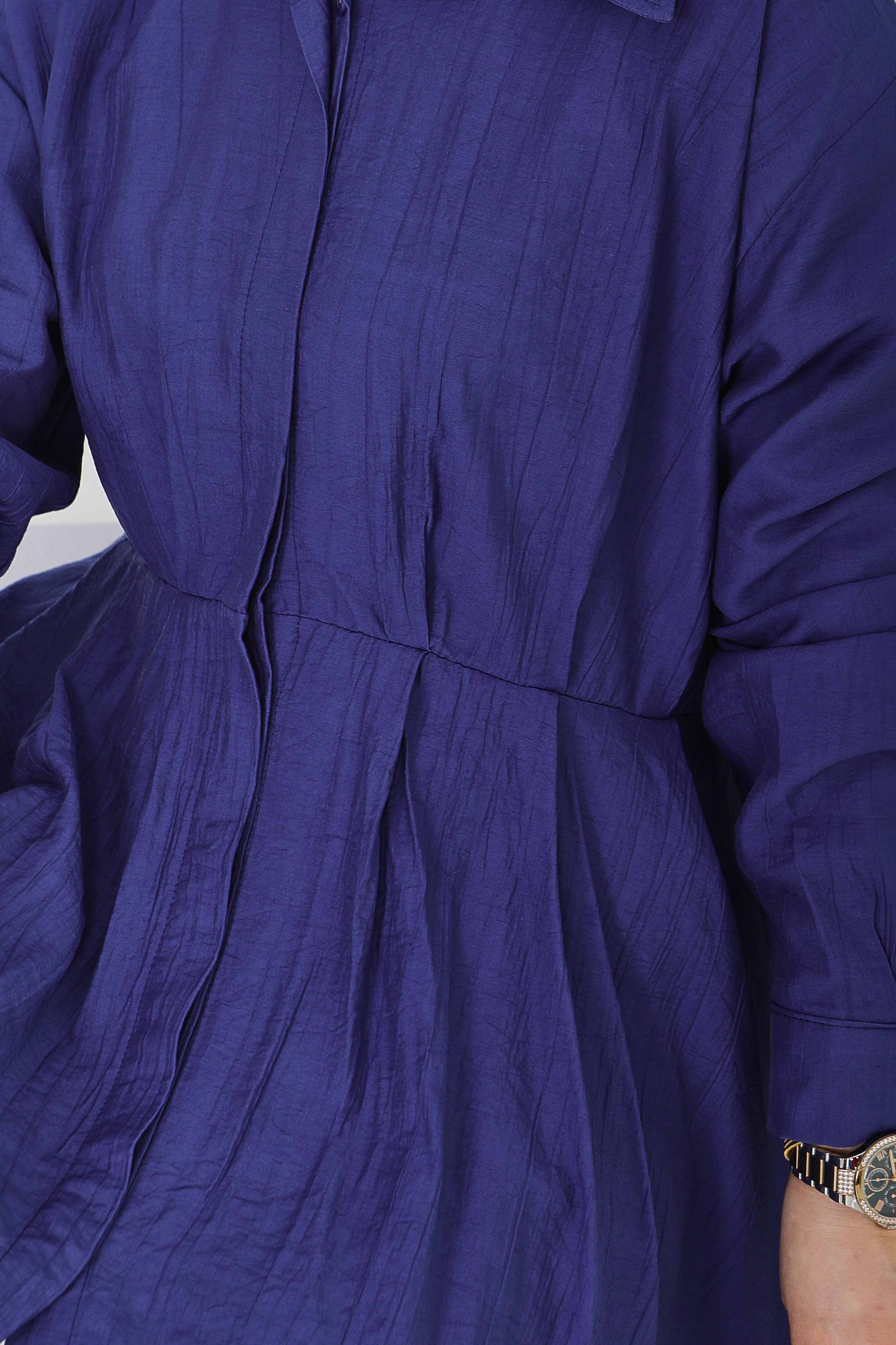 Pile Detaylı Çilek Tunik - 1312-INDIGO - 5