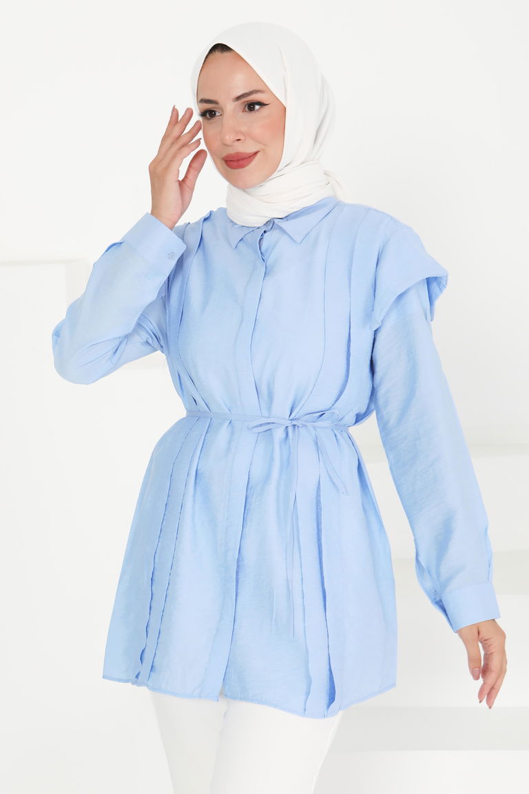 Pileli Tunik - 27435 - TOFİSA