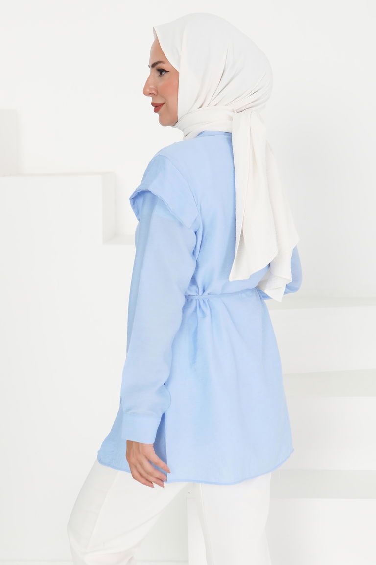 Pileli Tunik - 27435 - TOFİSA