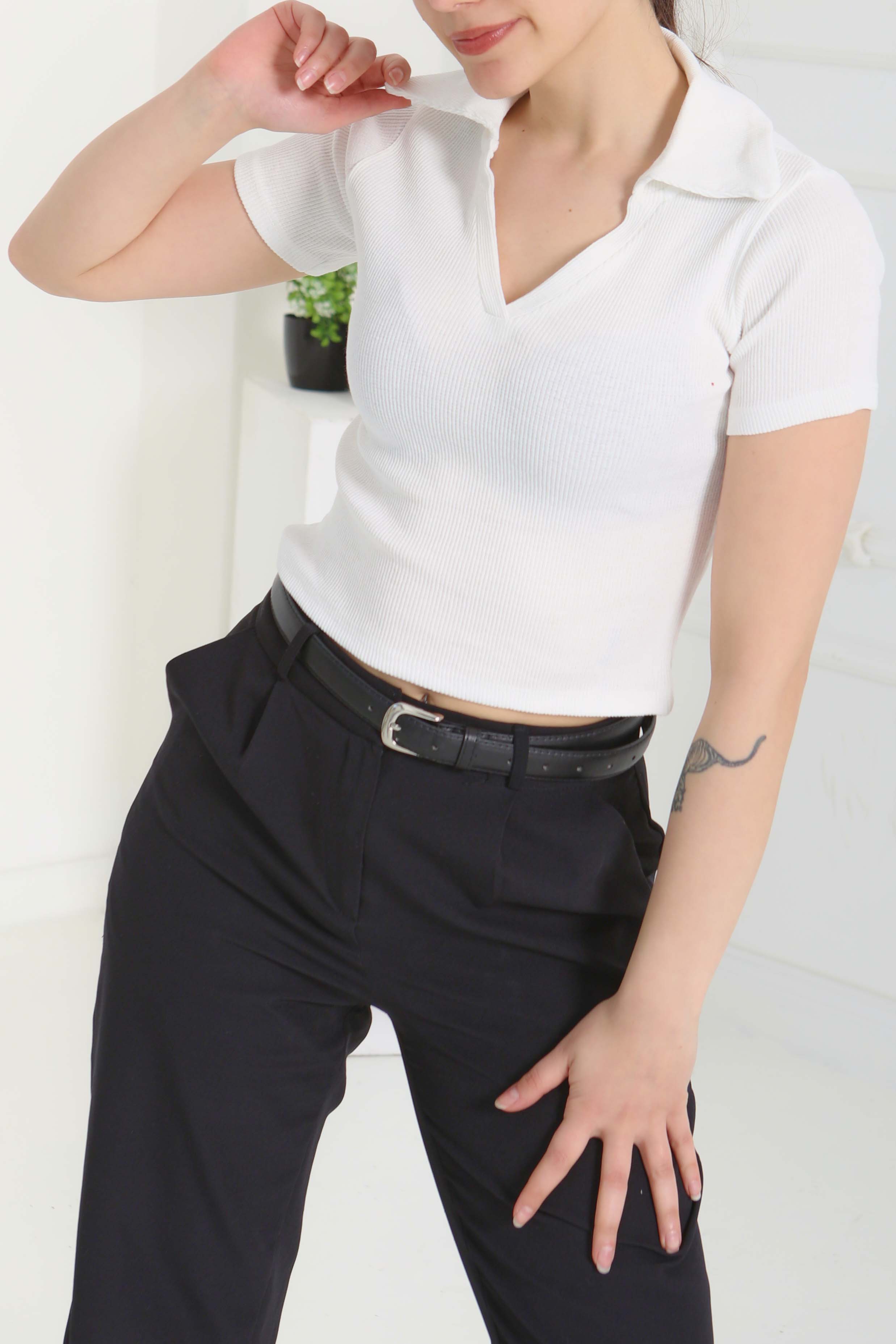 Polo Yaka Kısa Kollu Bady - 27143 - 2