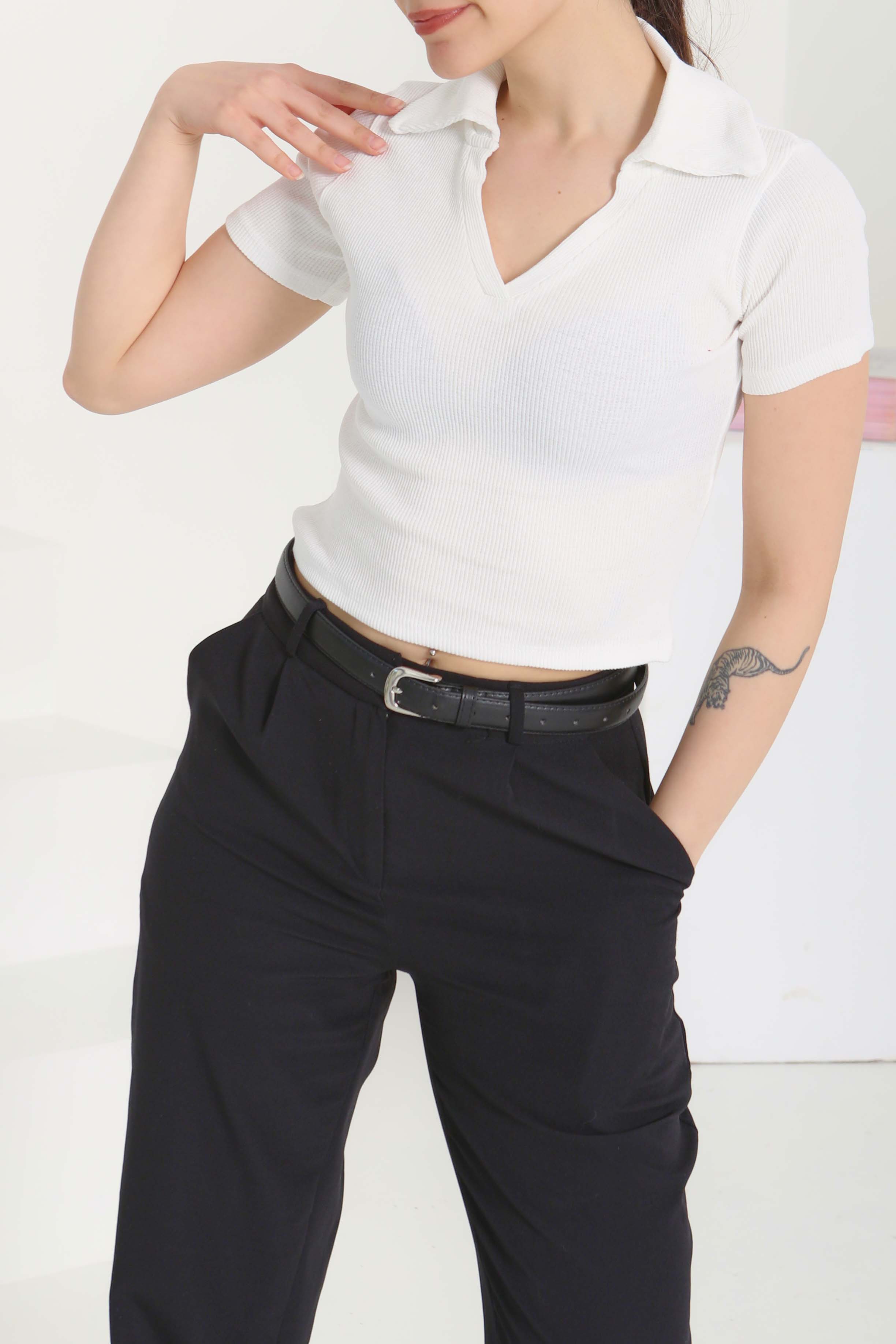 Polo Yaka Kısa Kollu Bady - 27143 - 4