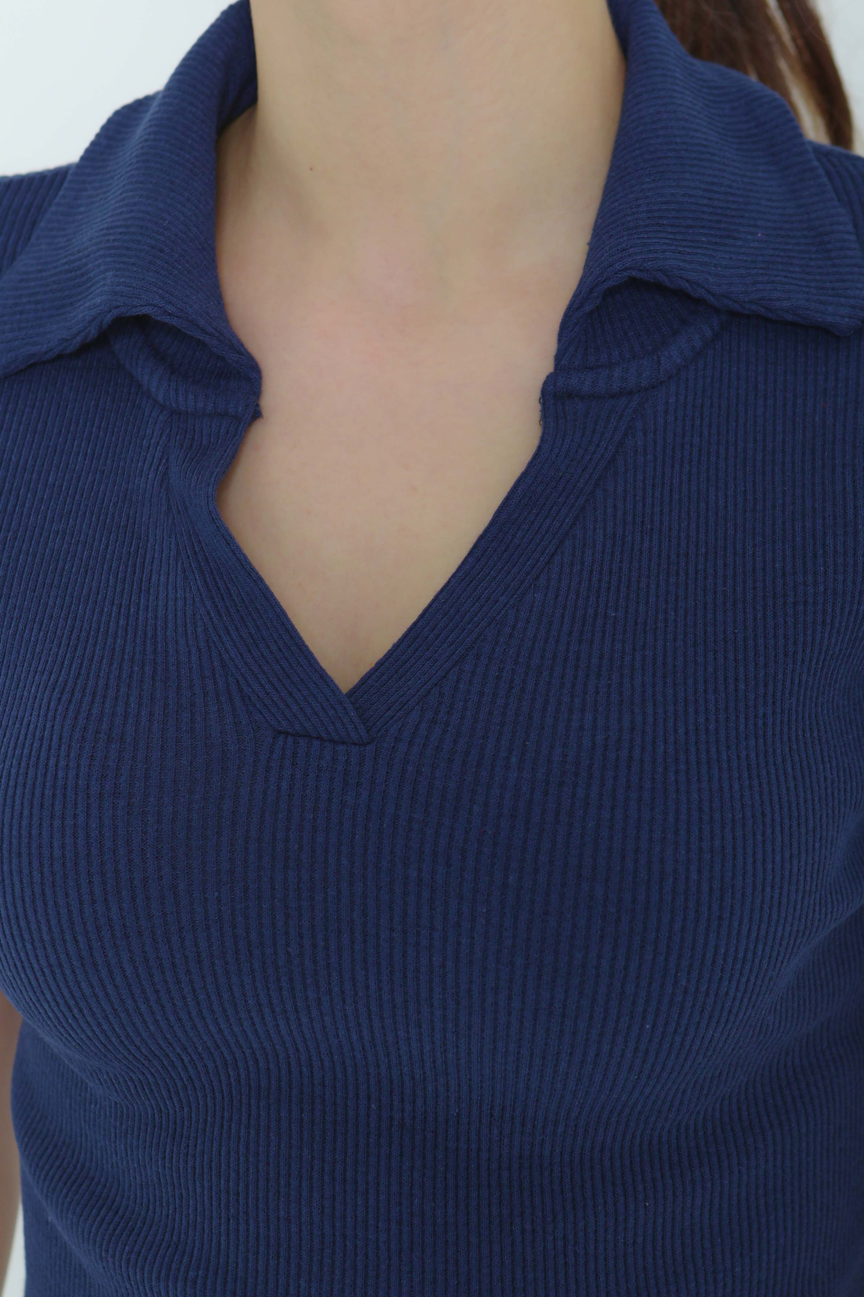 Polo Yaka Kısa Kollu Bady Lacivert - 27143 - 13