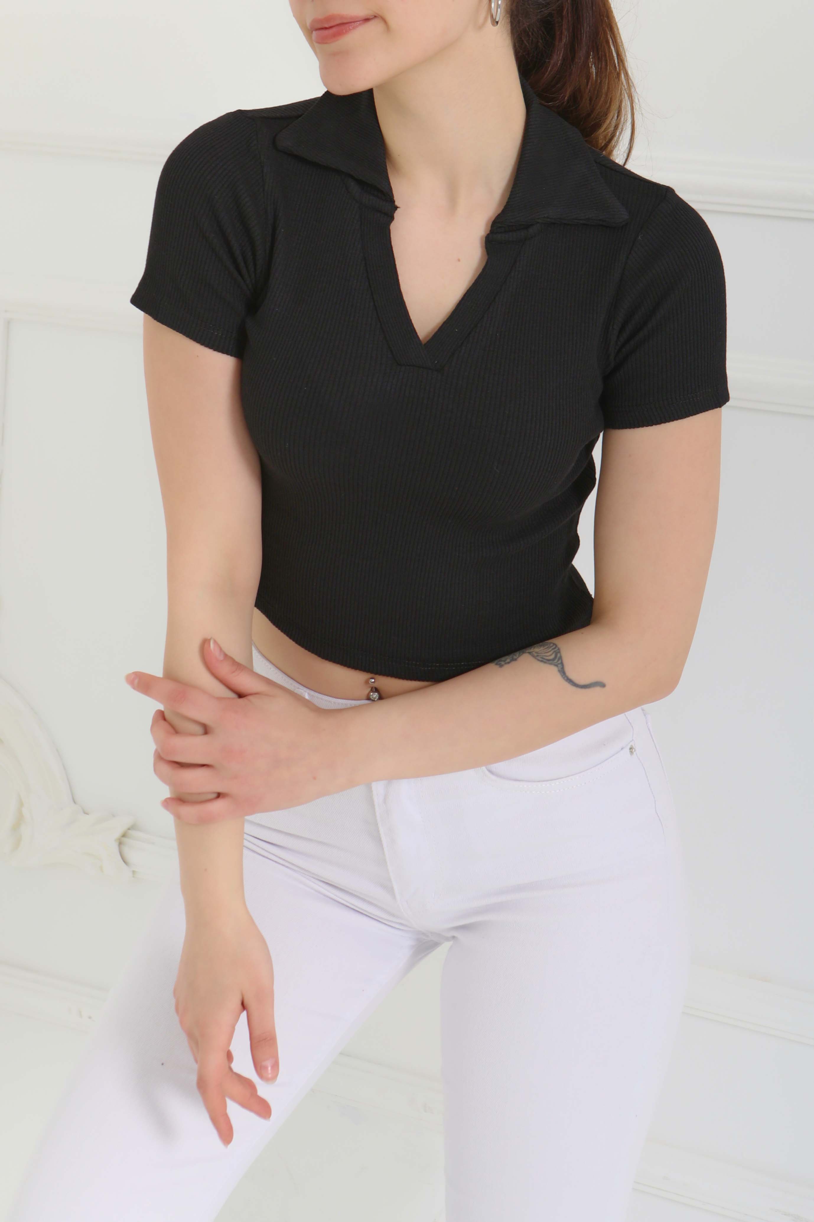 Polo Yaka Kısa Kollu Bady - 27143 - 3