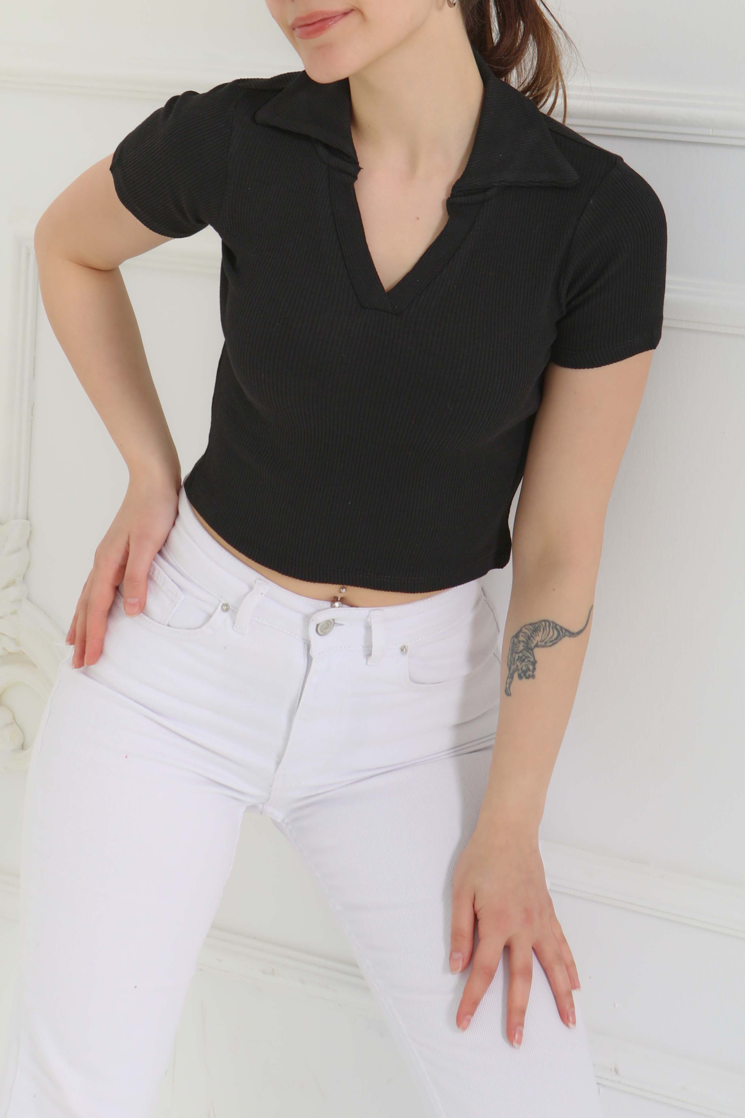 Polo Yaka Kısa Kollu Bady - 27143 - 4