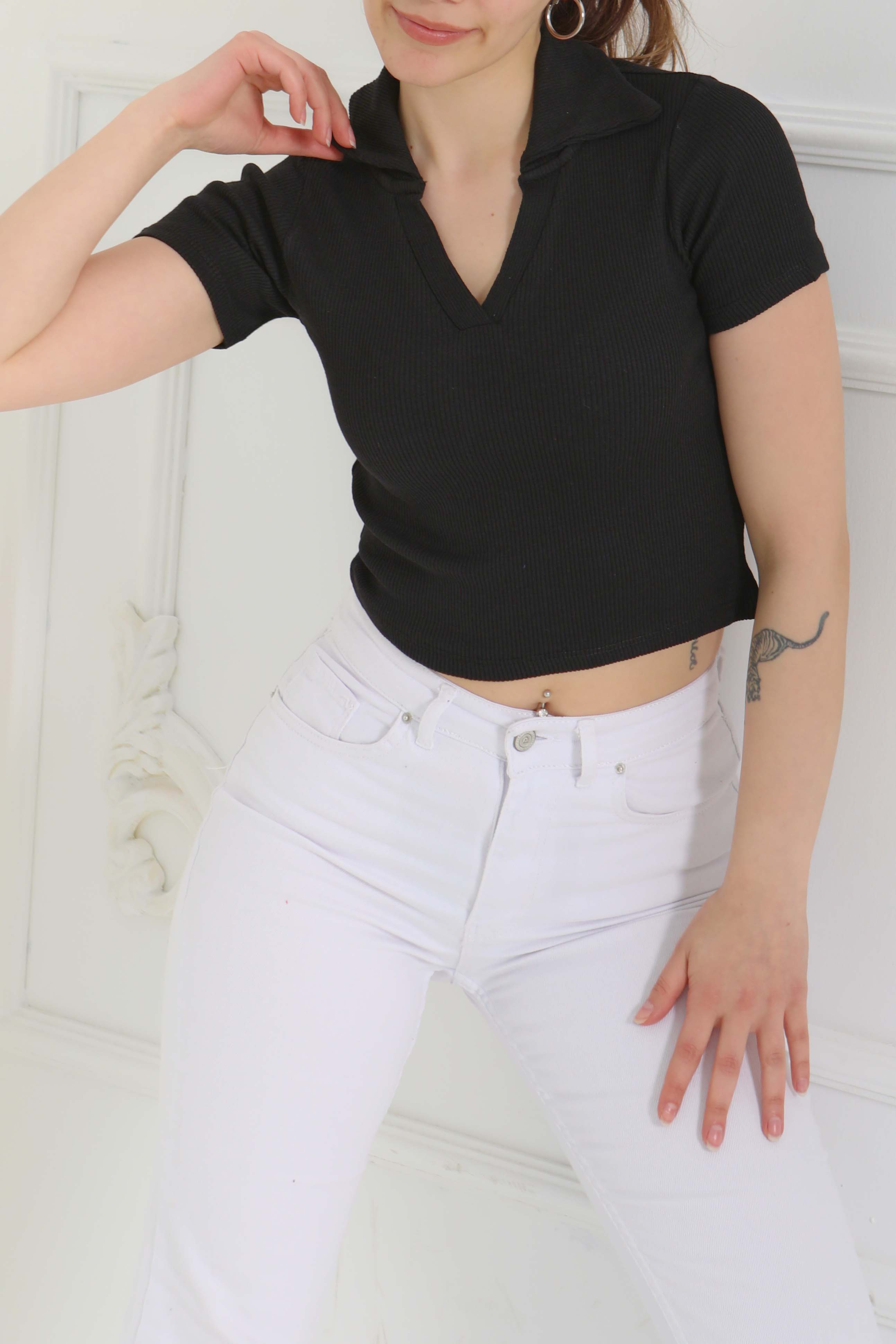 Polo Yaka Kısa Kollu Bady - 27143 - 5