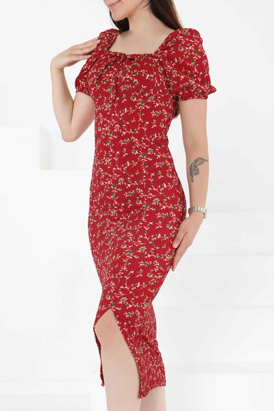 Prenses Kol Yırtmaçlı Elbise - 27393 