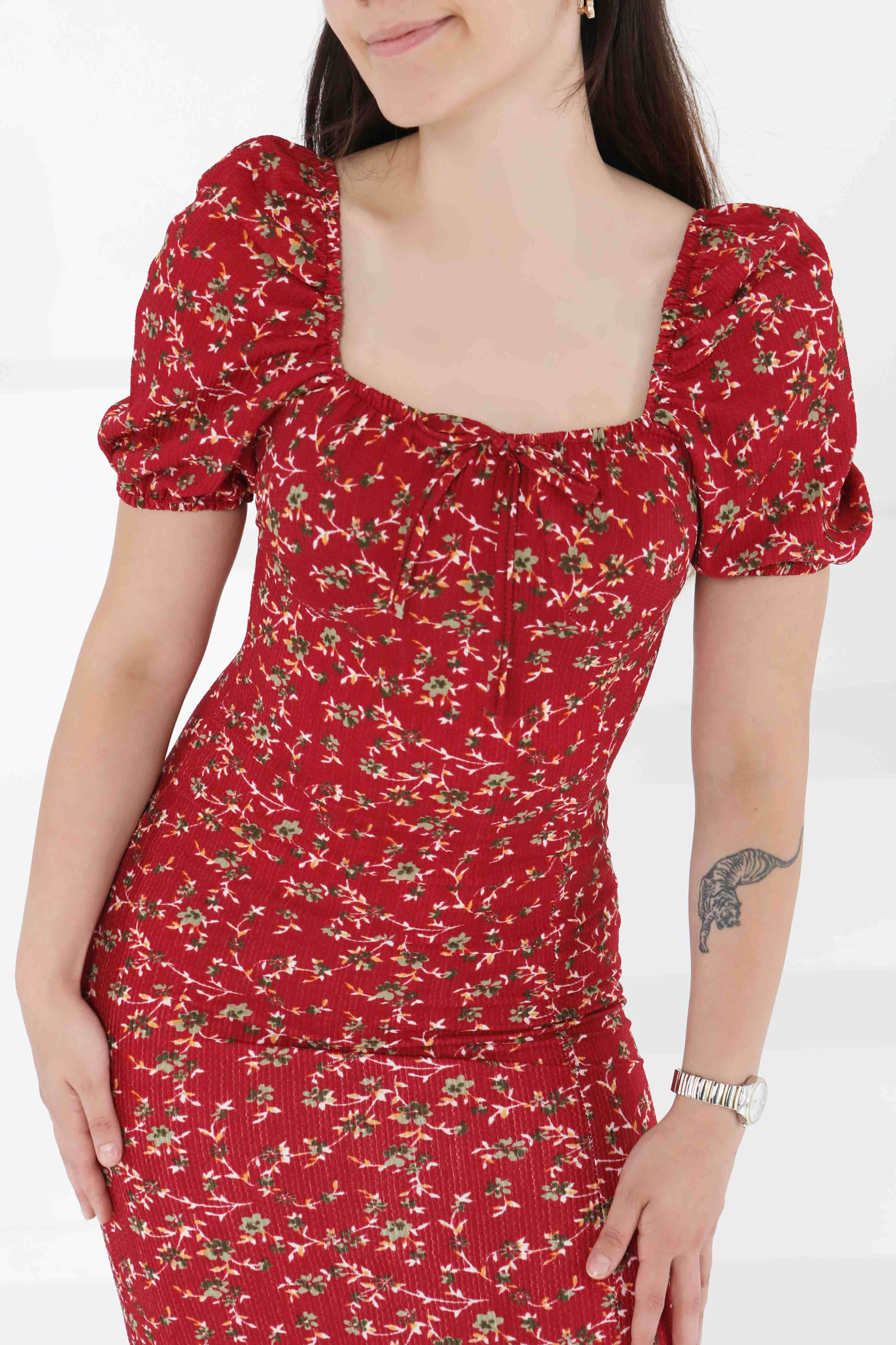 Prenses Kol Yırtmaçlı Elbise - 27393 - 4