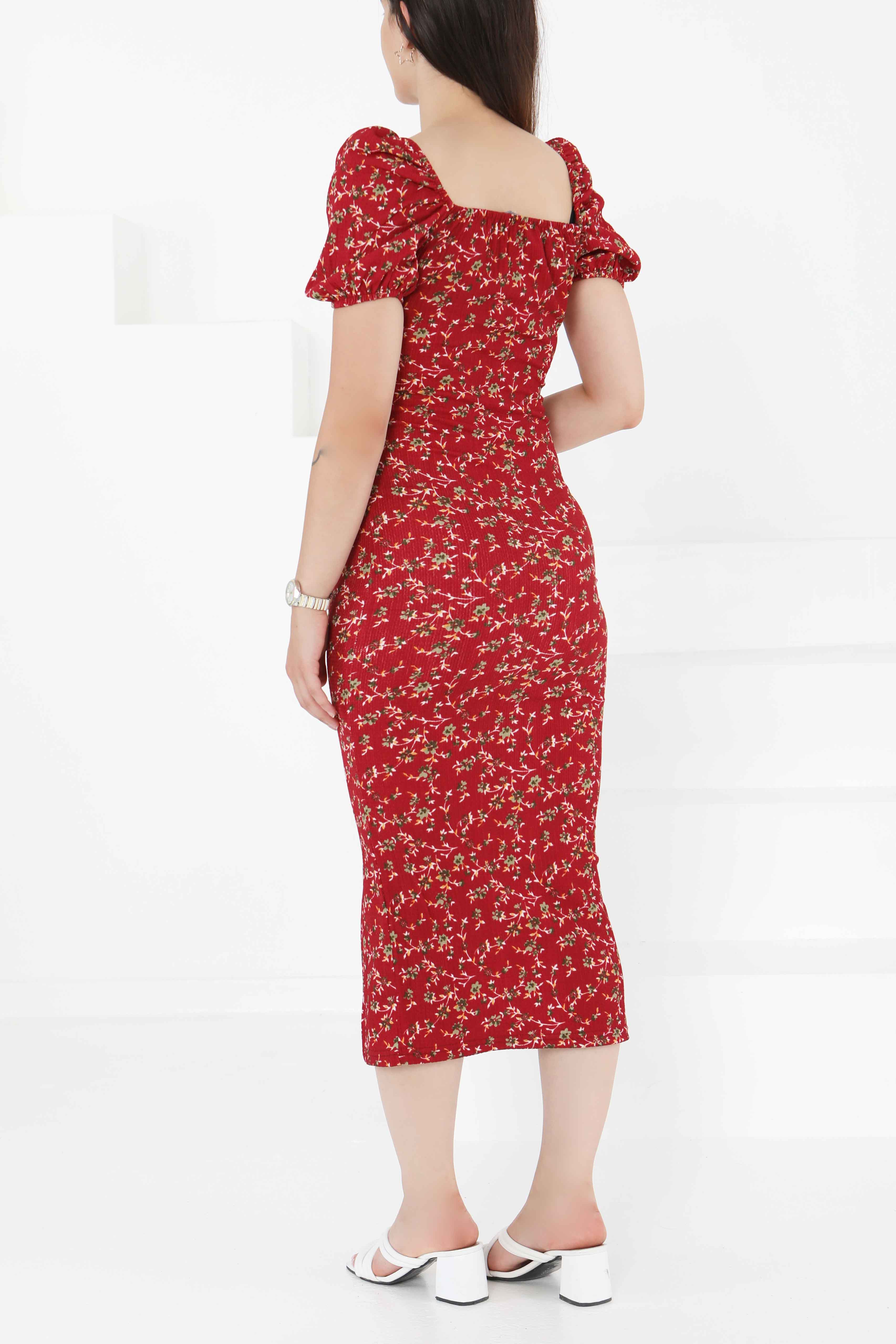 Prenses Kol Yırtmaçlı Elbise - 27393 - 6