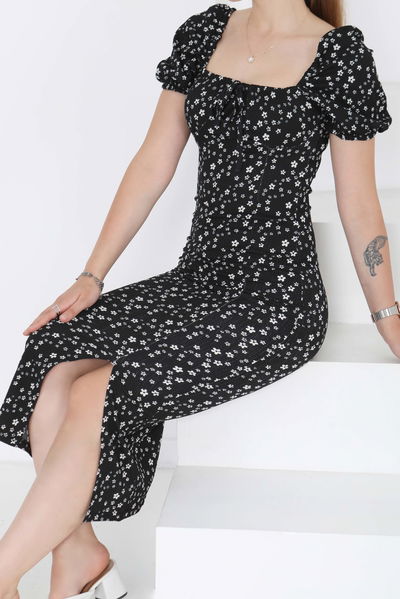 Prenses Kol Yırtmaçlı Elbise - 27291 