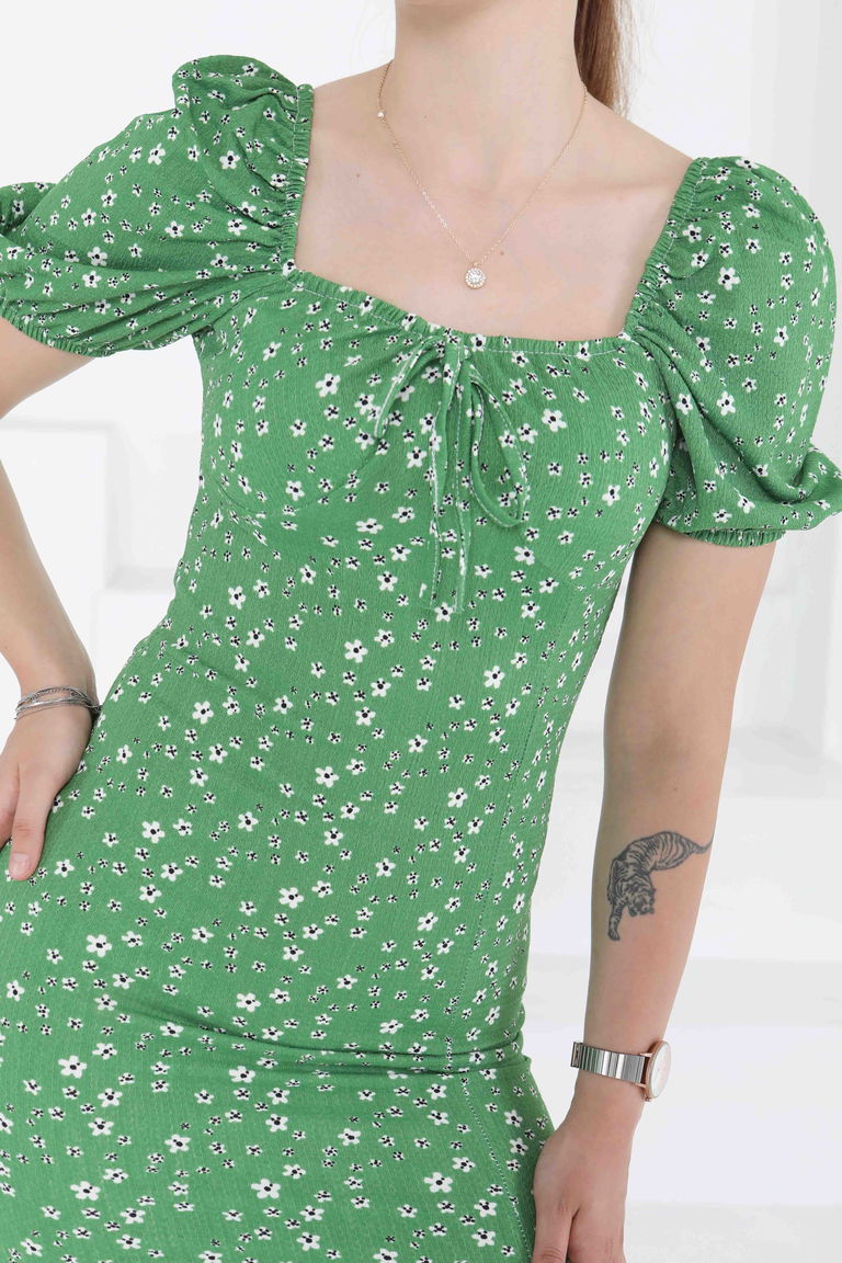 Prenses Kol Yırtmaçlı Elbise - 27291 - TOFİSA