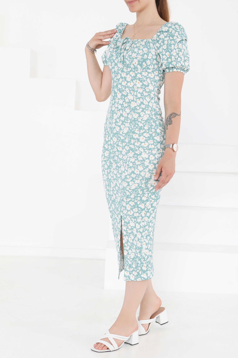 Prenses Kol Yırtmaçlı Elbise - 27292 - TOFİSA