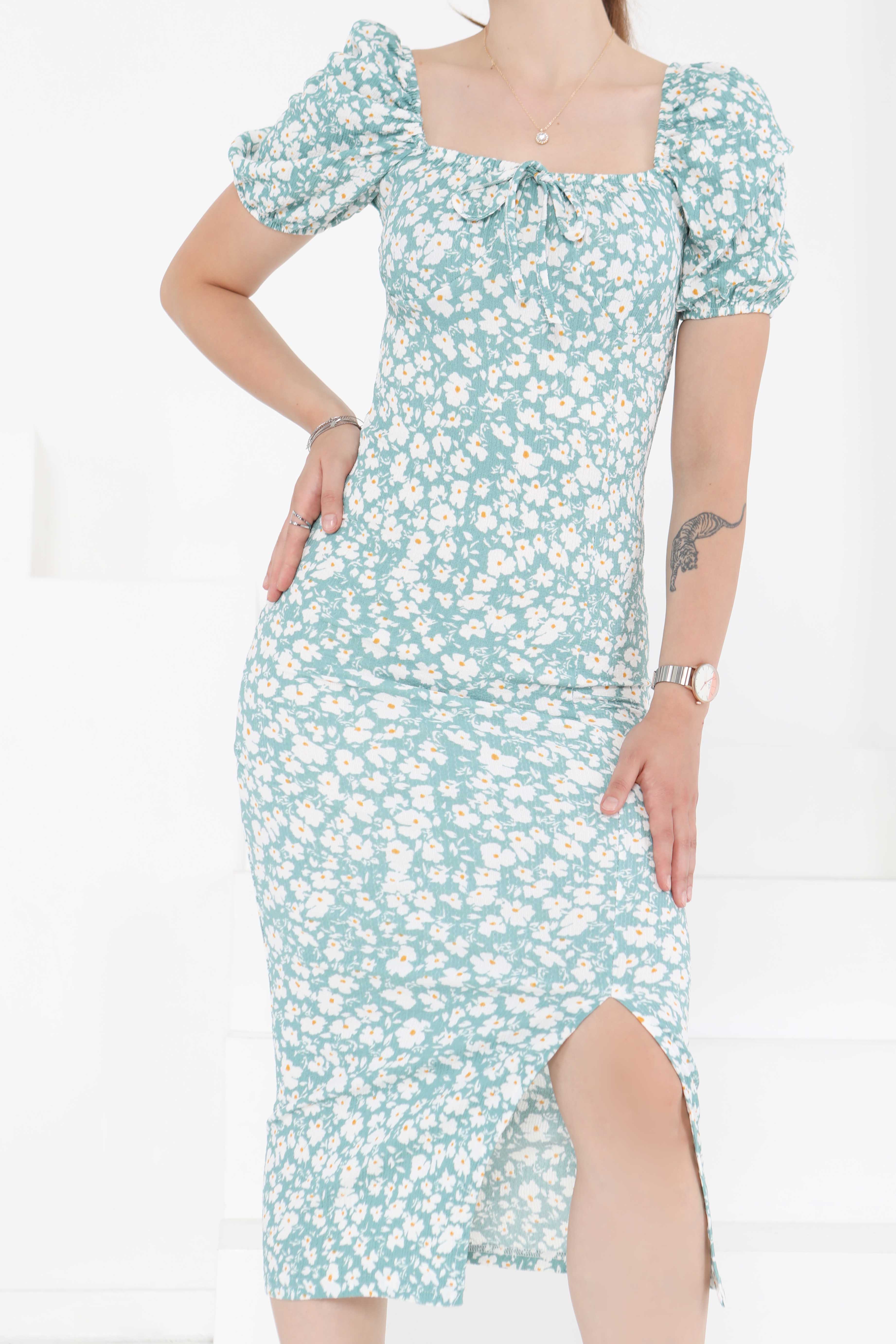 Prenses Kol Yırtmaçlı Elbise - 27292 - 5