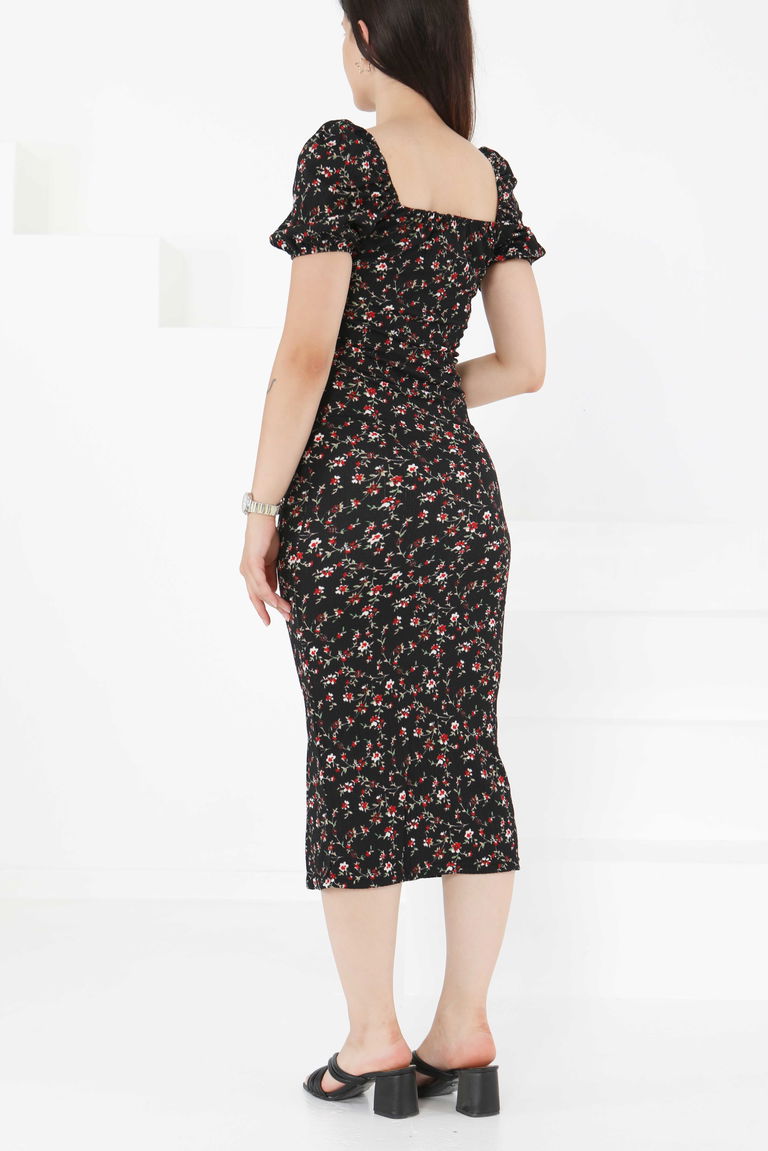 Prenses Kol Yırtmaçlı Elbise - 27393 - TOFİSA