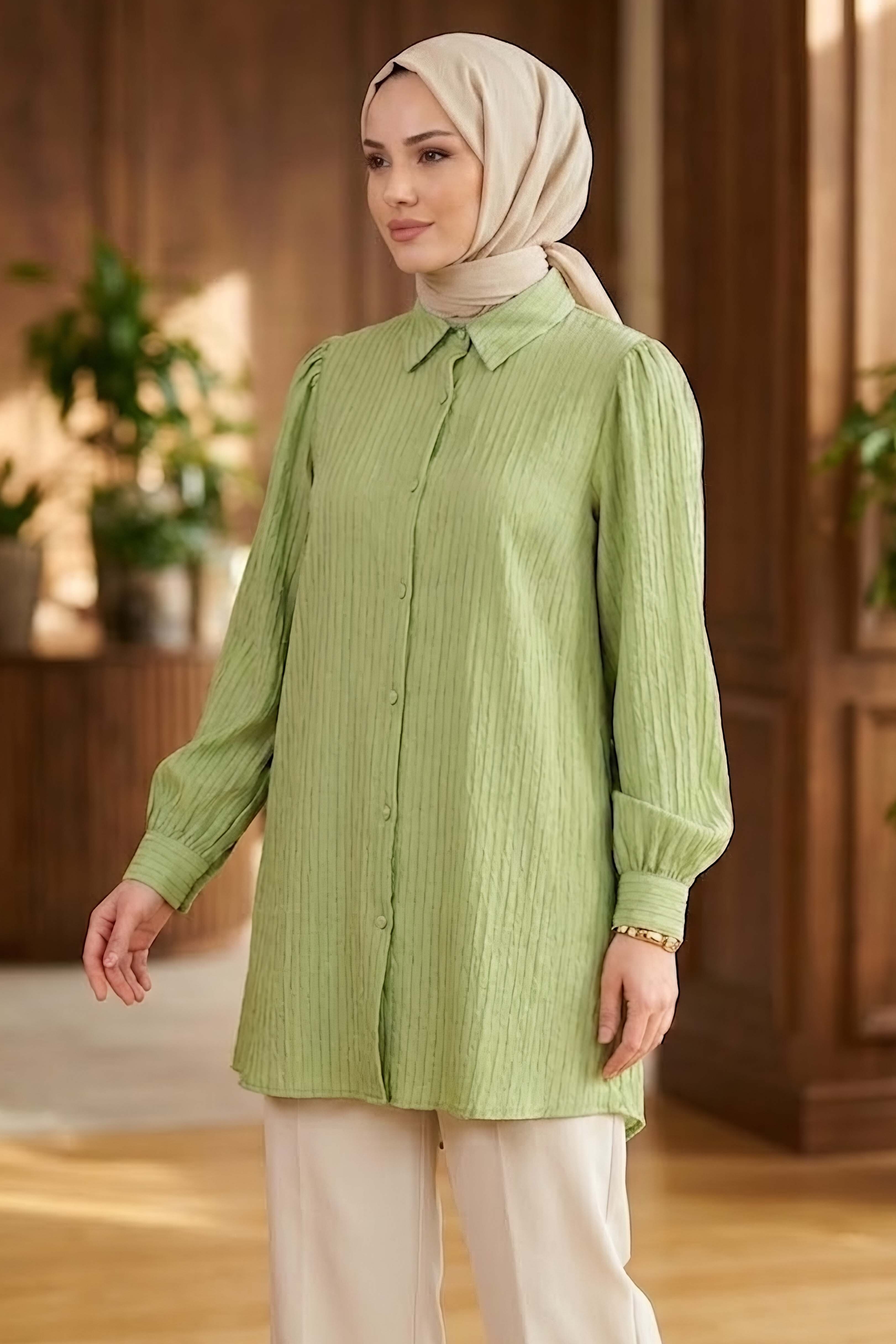 Pul Detaylı Tunik Haki - 28477-HAKI - 1