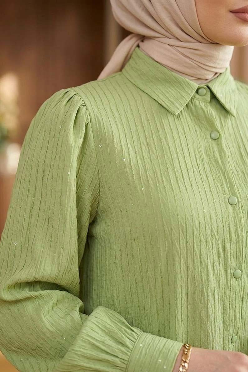 Pul Detaylı Tunik Haki - 28477-HAKI - 2