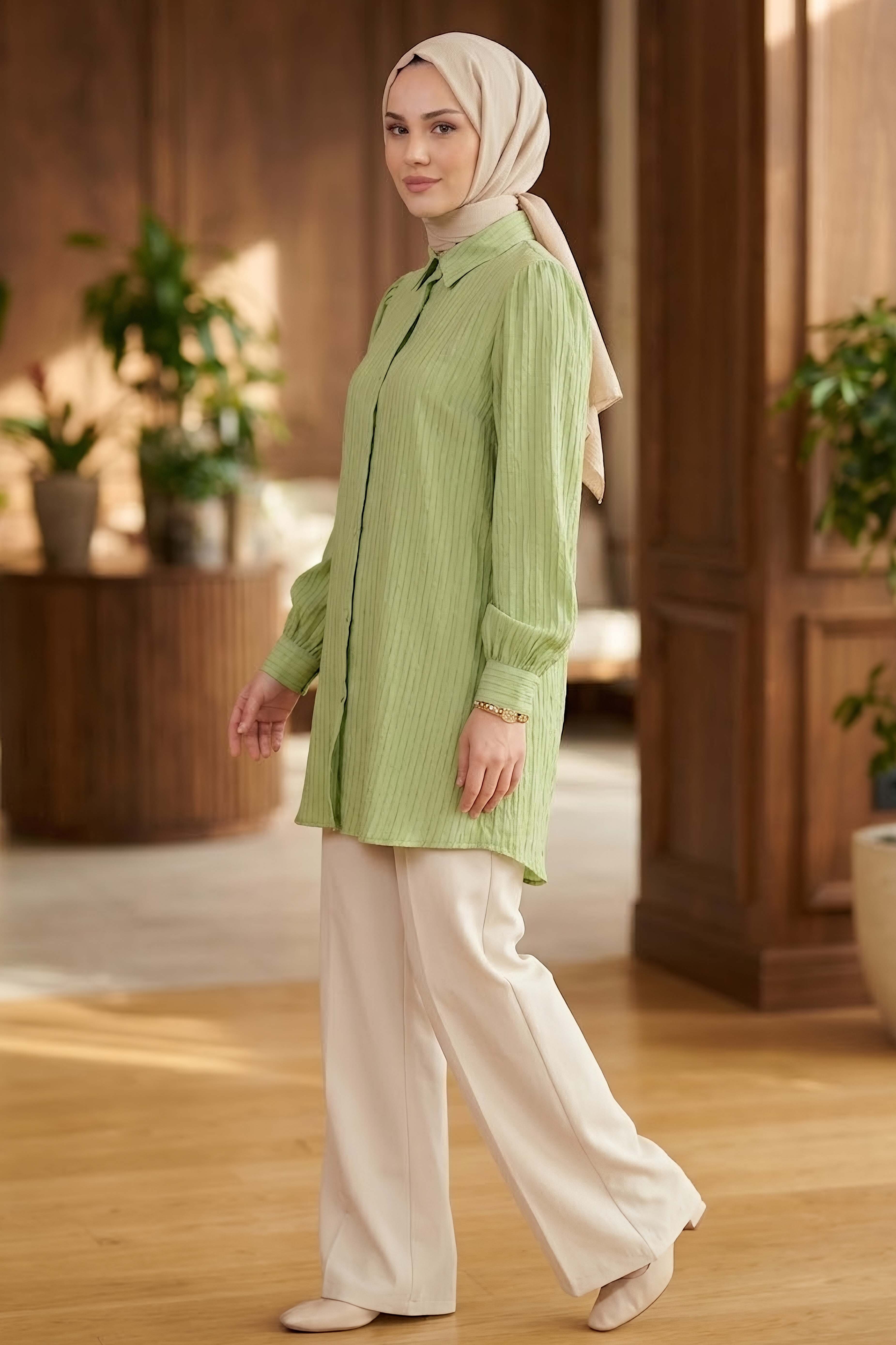 Pul Detaylı Tunik Haki - 28477-HAKI - 3
