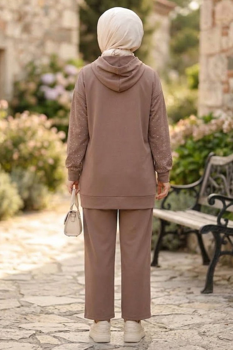 Pullu Oysh Modal Takım Vizon - 28919-VIZON - 3