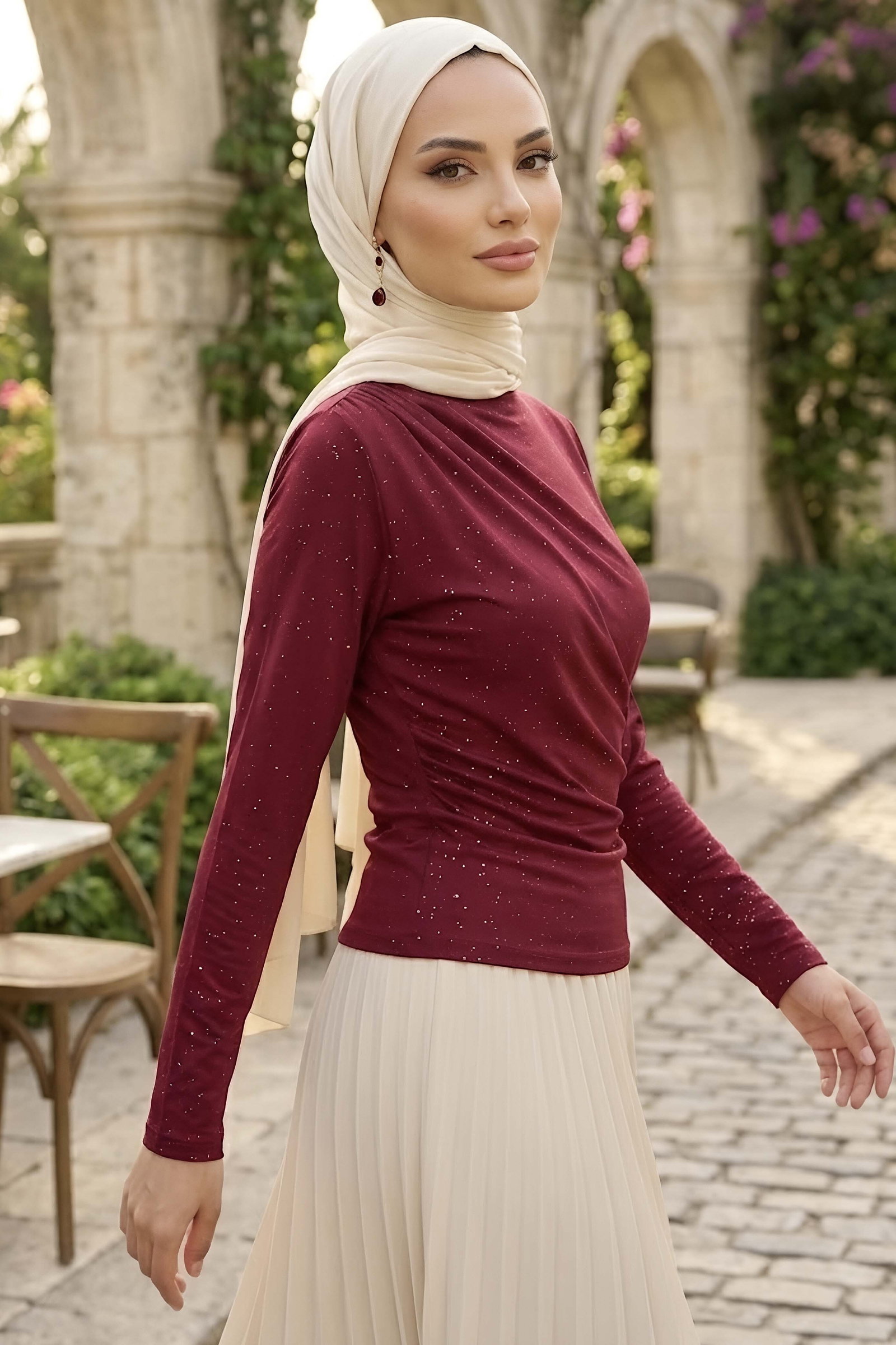 Pullu Sendy Bluz Bordo - 29010-BORDO - 2