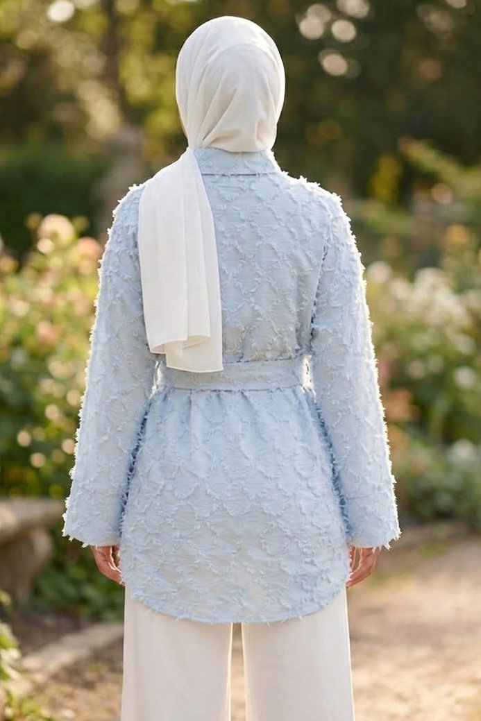 Püsküllü Kemerli Tunik Bebe Mavi - 28723-BEBE-MAVI - 3